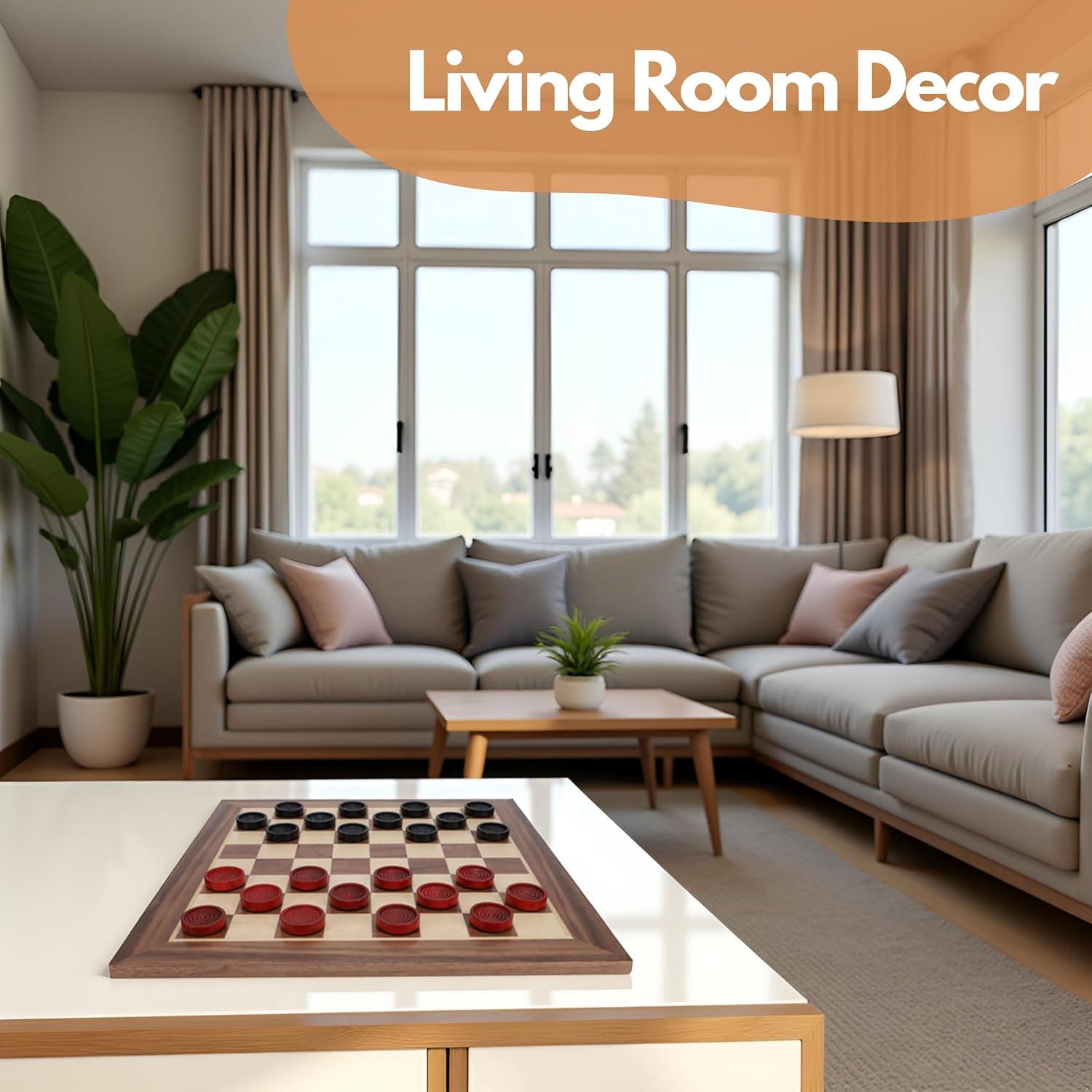 Juego de Damas de Madera WE Games 30.48 cm Rojo y Negro