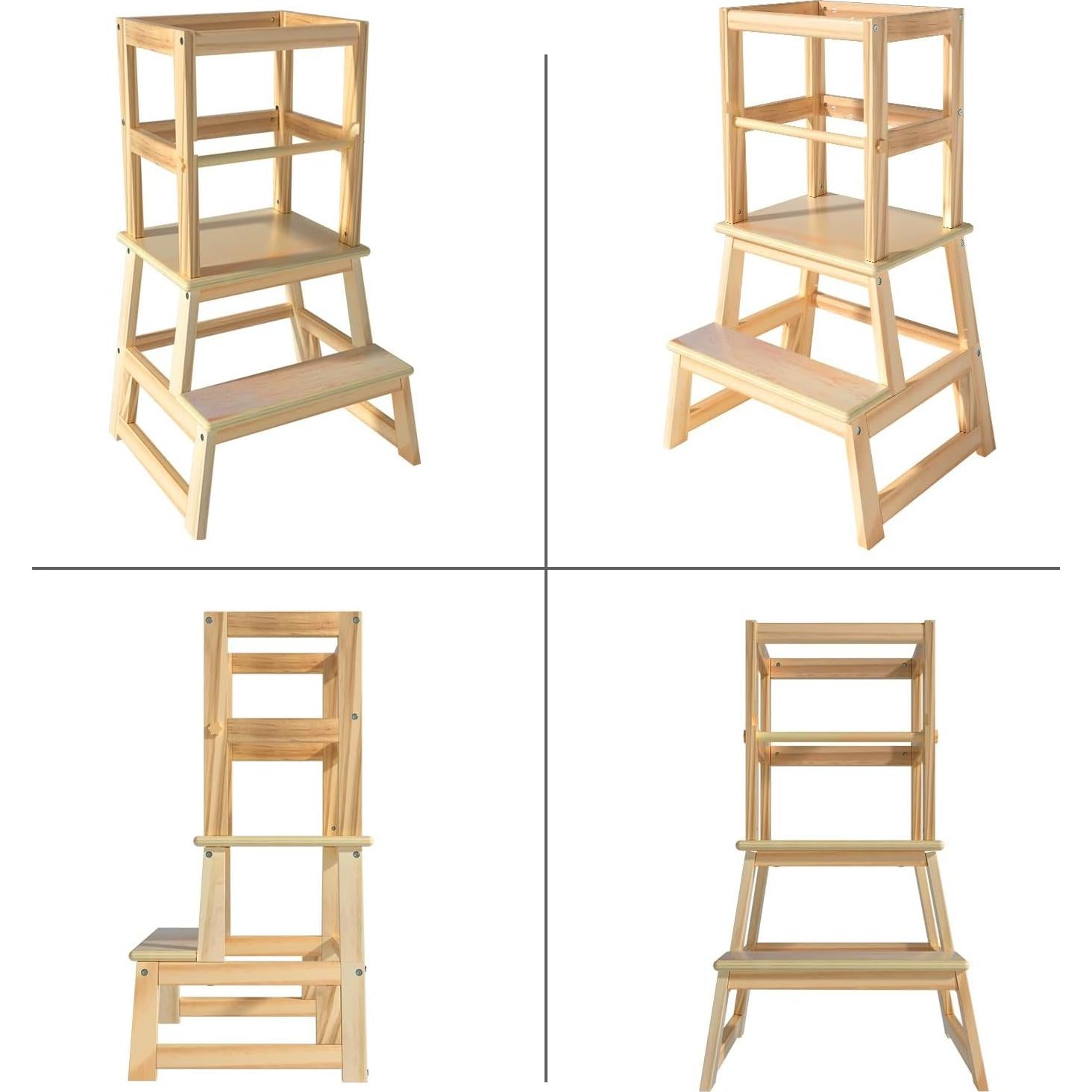 Escalera Montessori Wiifo para Niños con Barandilla de Seguridad