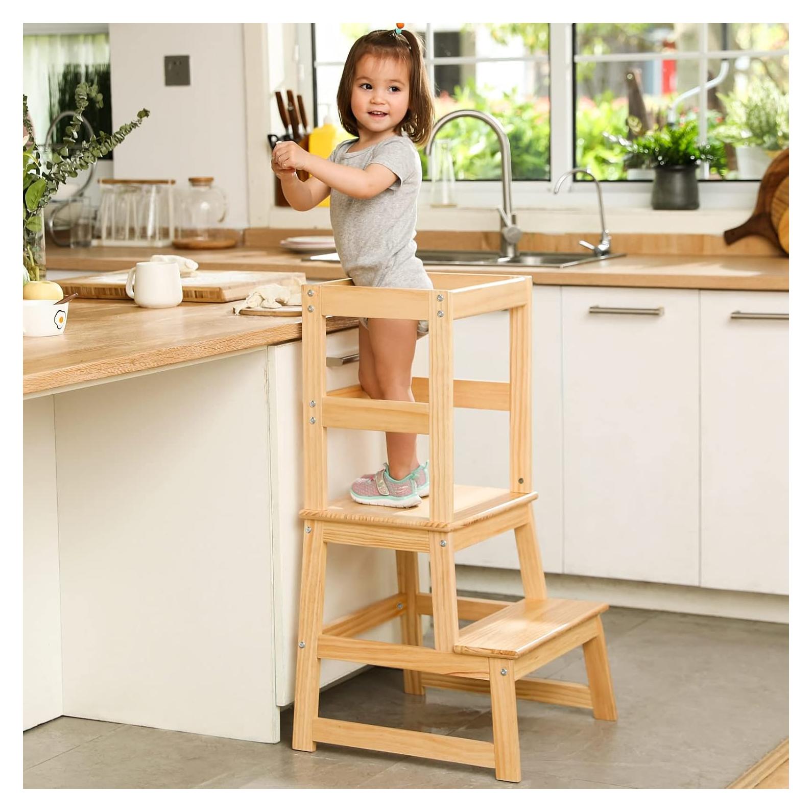 Escalera de cocina Wiifo para niños 18 meses - 3 años madera