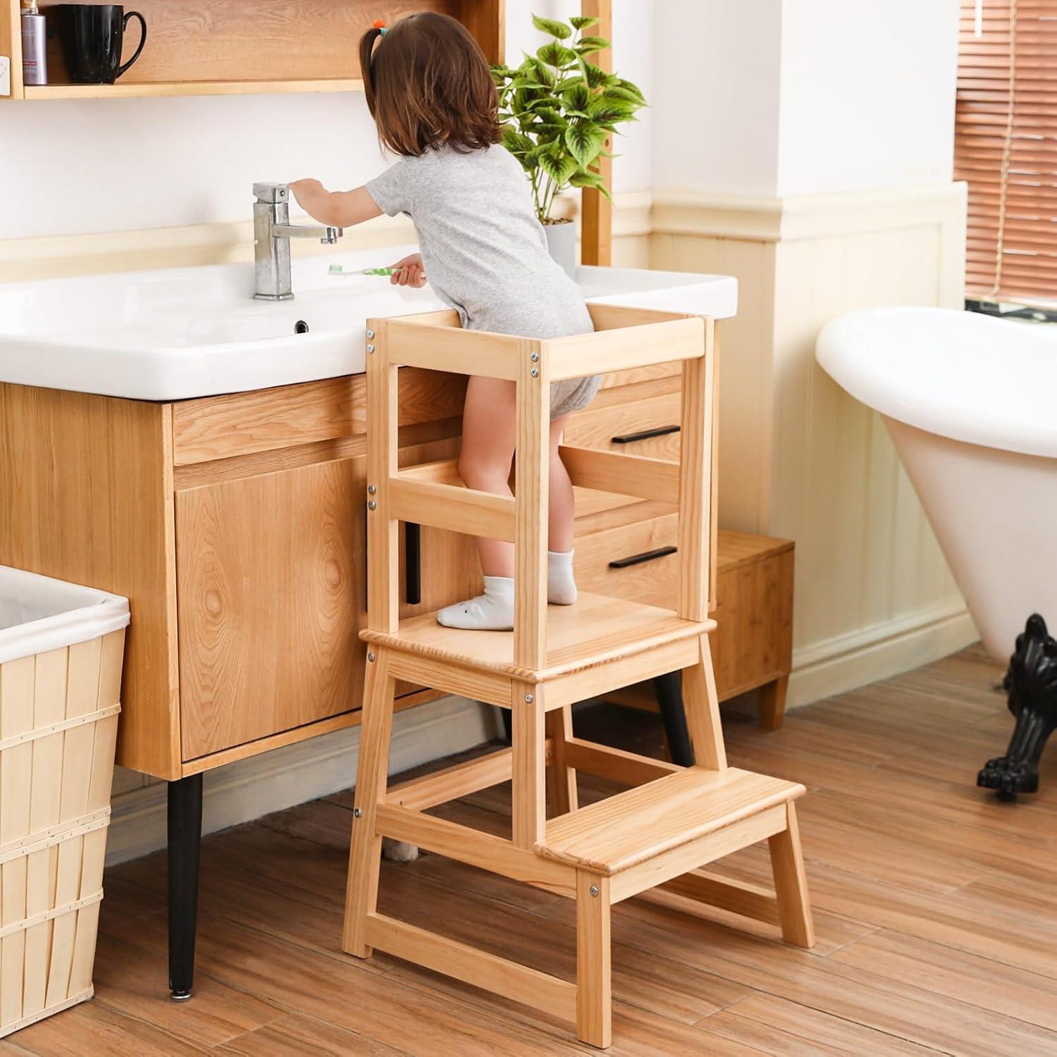 Escalera de cocina Wiifo para niños 18 meses - 3 años madera