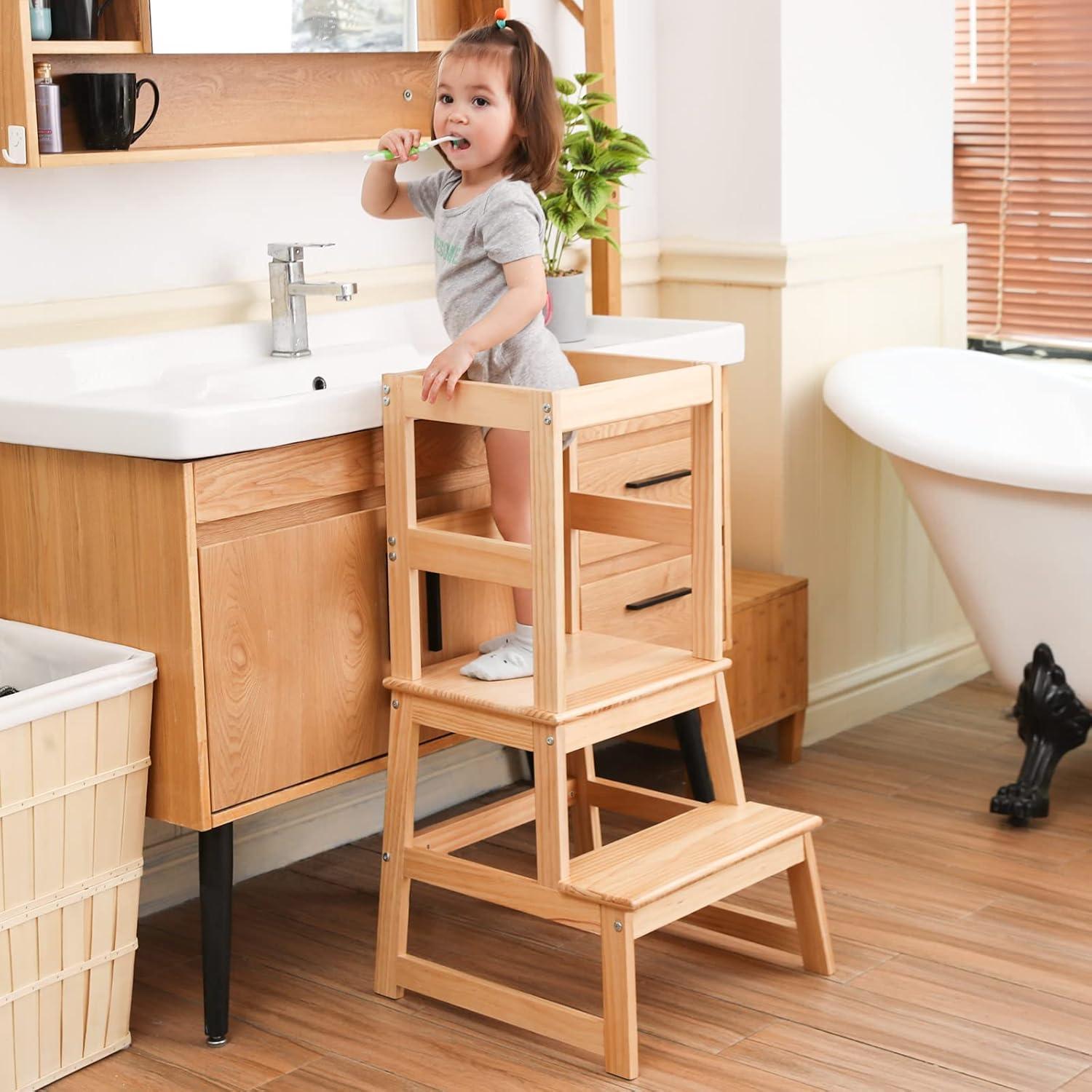 Escalera de cocina Wiifo para niños 18 meses - 3 años madera