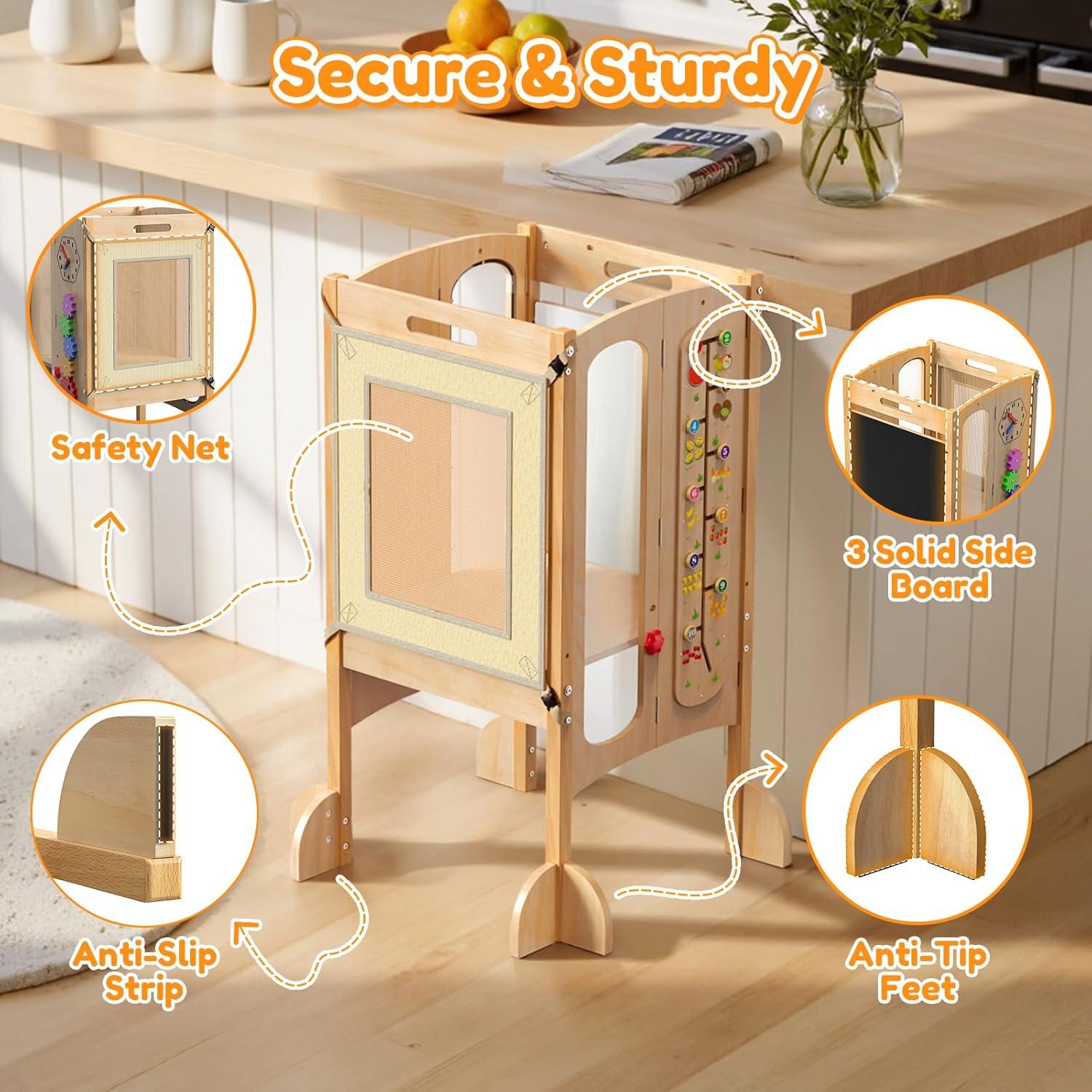 Torre de Pie Plegable FlyingBoom para Niños con Red de Seguridad