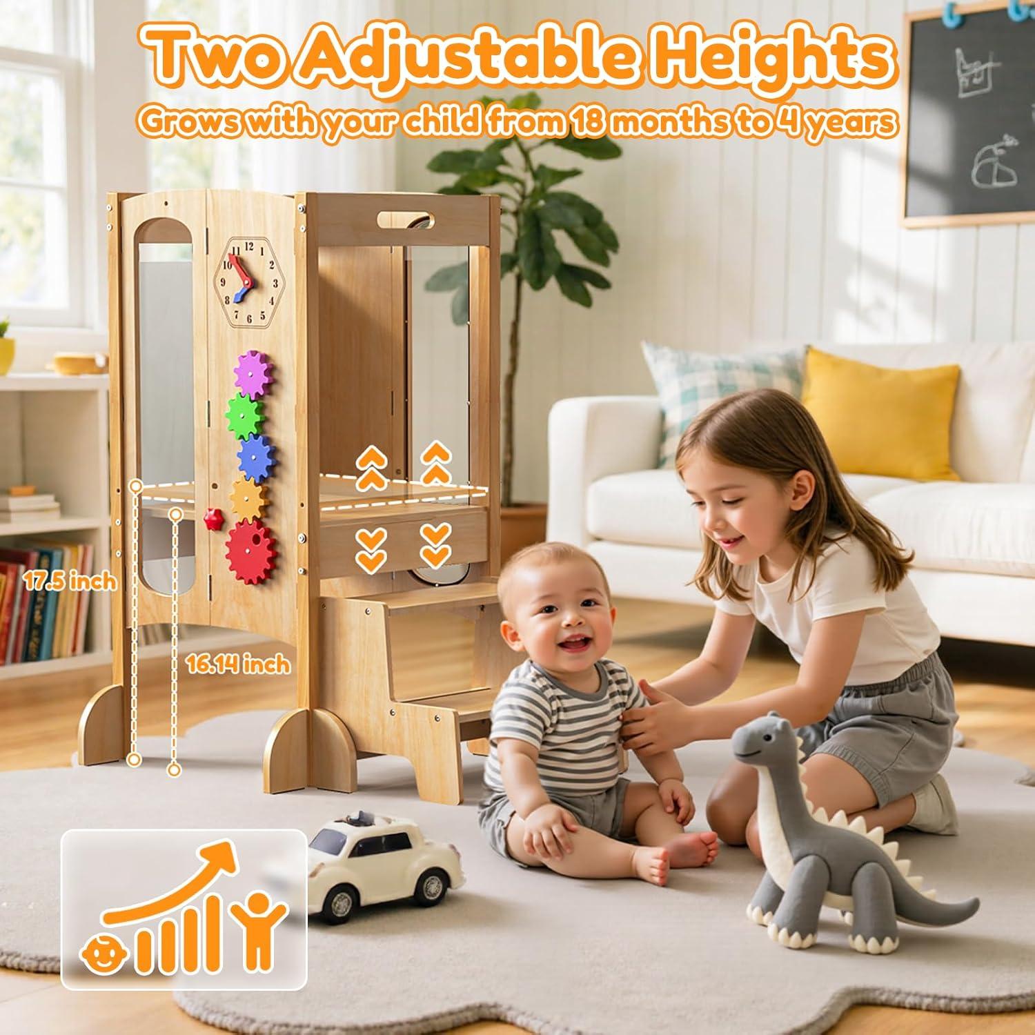 Torre de Pie Plegable FlyingBoom para Niños con Red de Seguridad