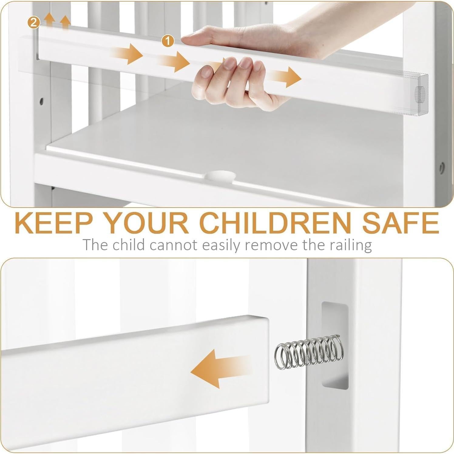 Torre de Aprendizaje Plegable WOOD CITY - Madera de Pino, Blanco