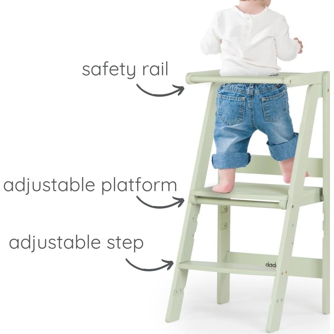 Torre Montessori Plegable Dadada Verde Salvia para Niños