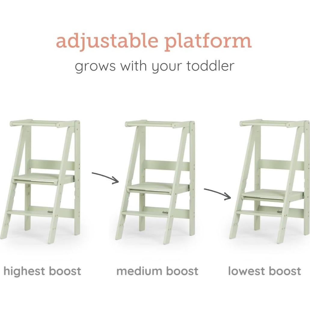 Torre Montessori Plegable Dadada Verde Salvia para Niños