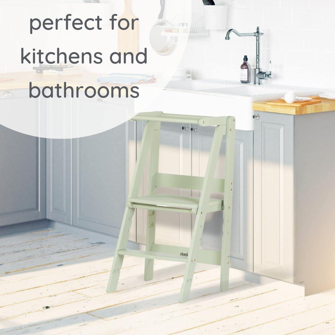 Torre Montessori Plegable Dadada Verde Salvia para Niños