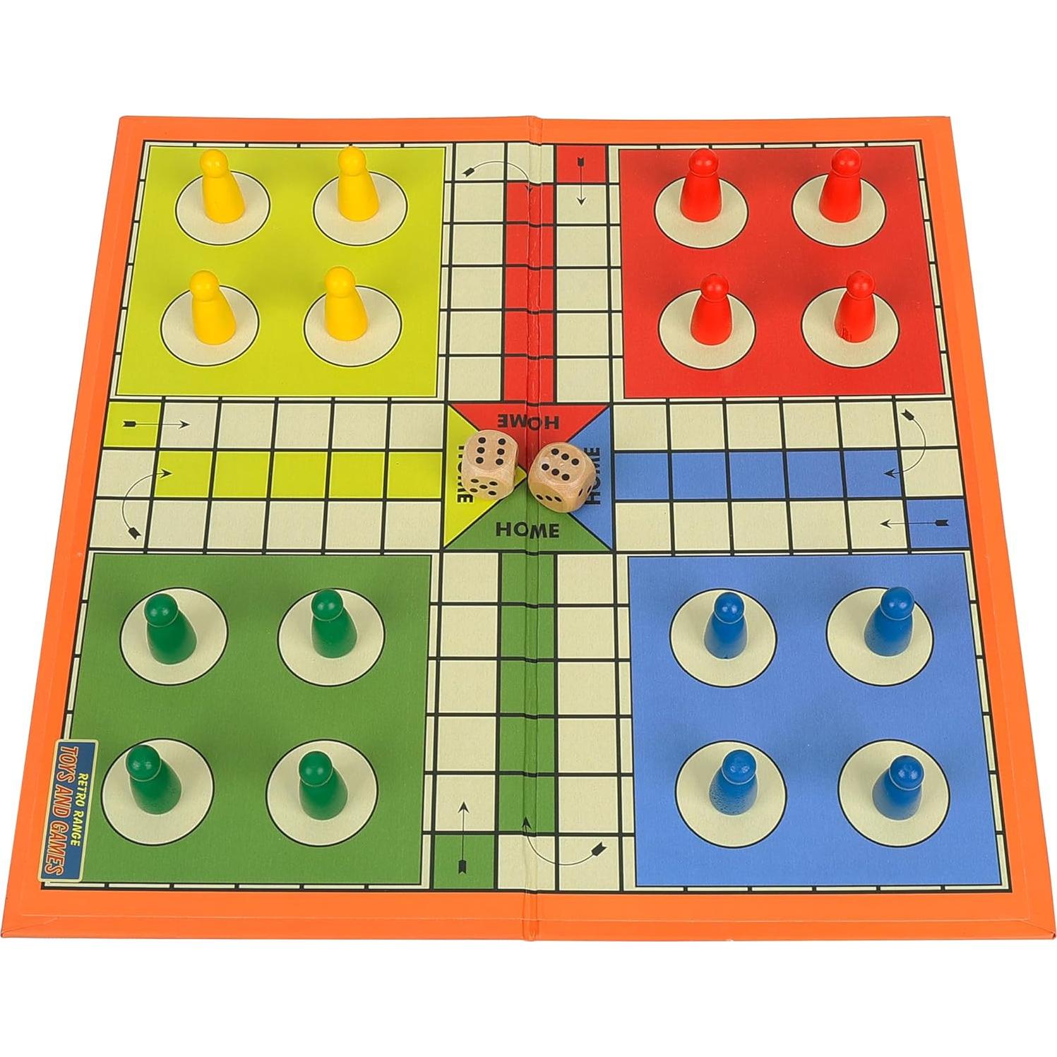 Juego de Mesa Ludo Plegable Yurozac - 16 Fichas y 2 Dados