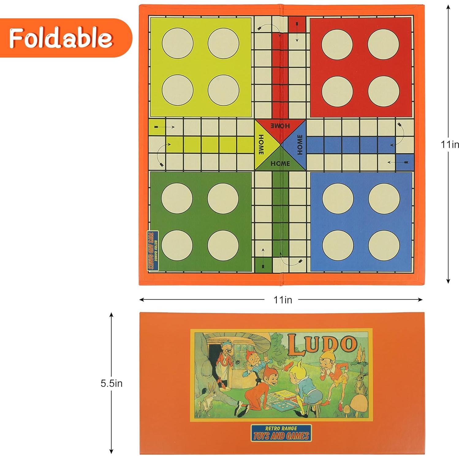 Juego de Mesa Ludo Plegable Yurozac - 16 Fichas y 2 Dados