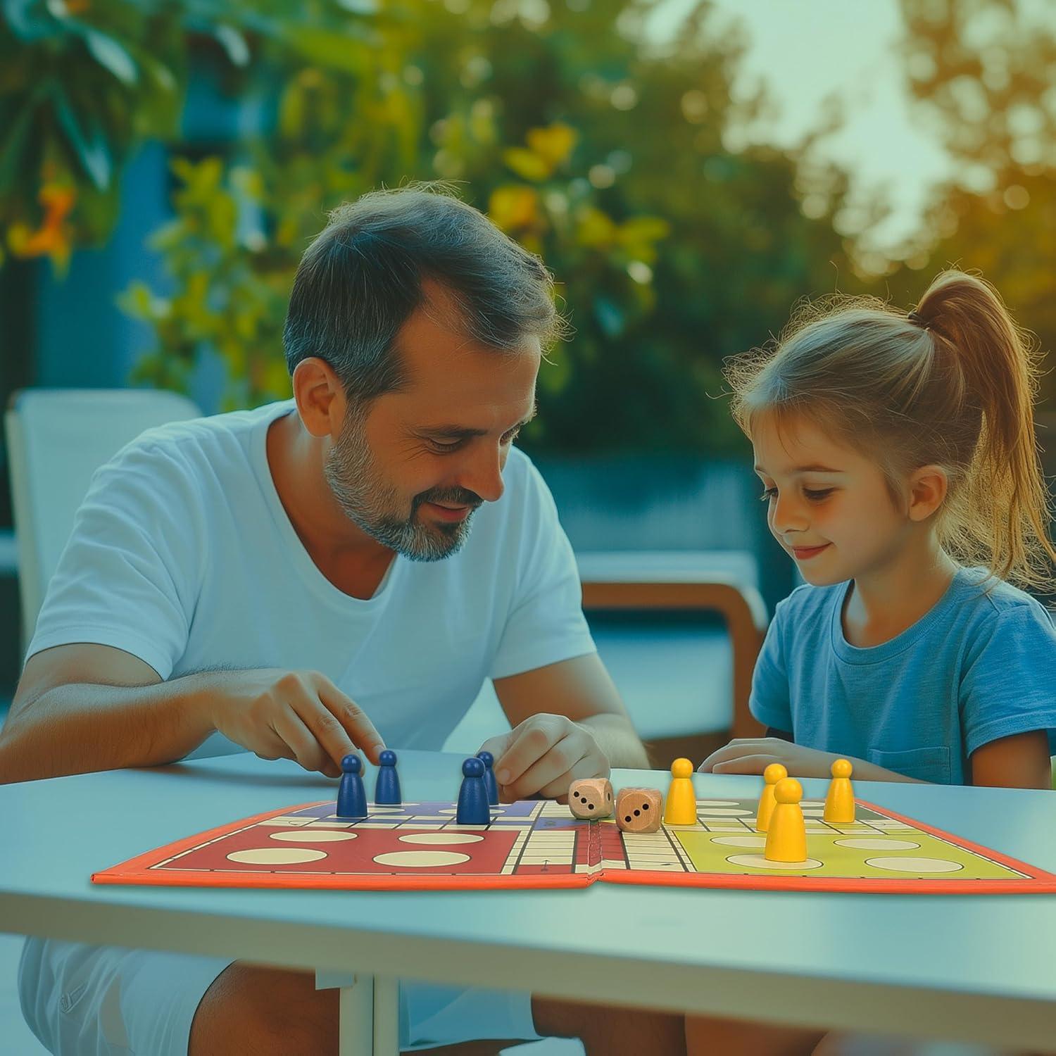 Juego de Mesa Ludo Plegable Yurozac - 16 Fichas y 2 Dados