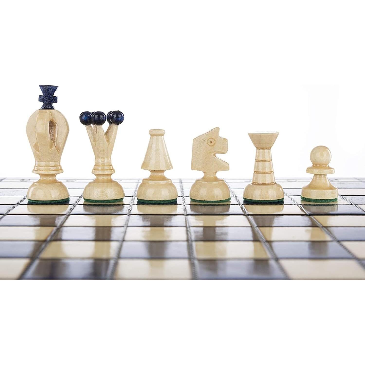 Juego de Ajedrez de Madera Muba Plegable 32 cm Hecho a Mano