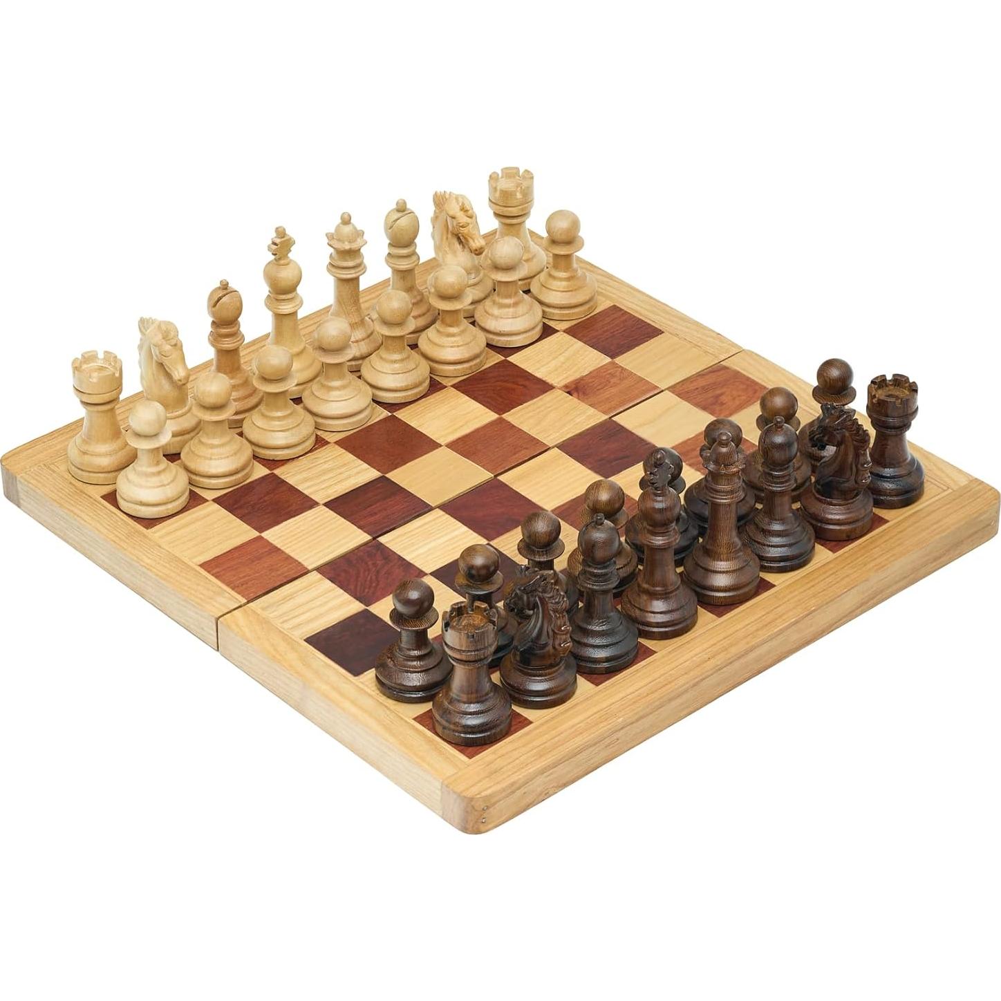 Piezas de Ajedrez de Madera Handicraftviet - 34 Piezas, 1.2 kg