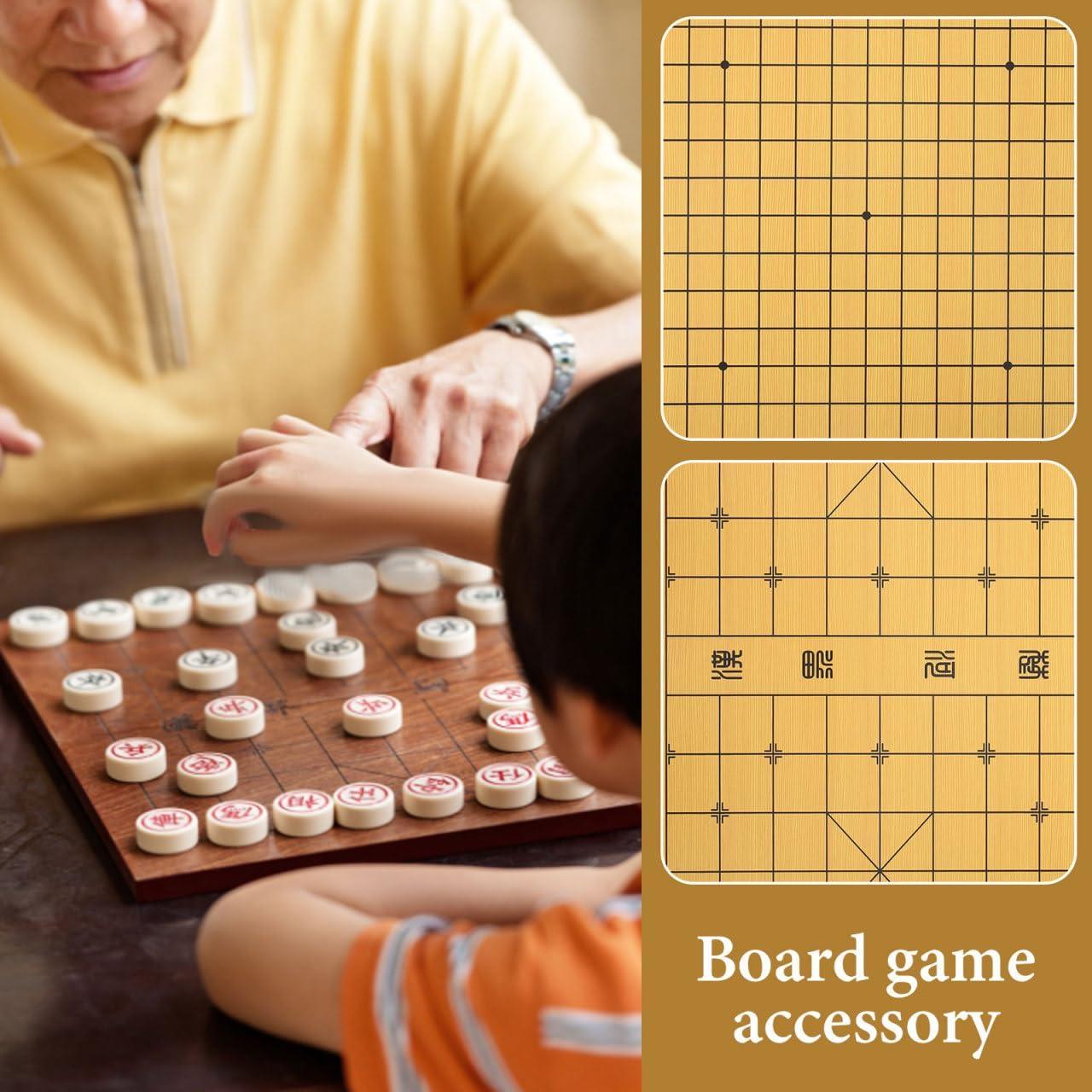 Tablero de Ajedrez Chino Doble Cara de Madera 38.5x31 cm