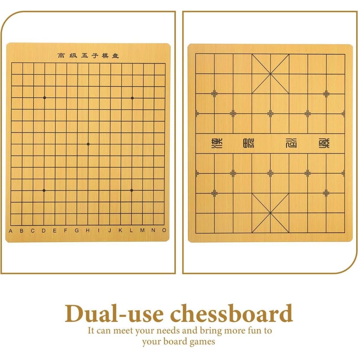 Tablero de Ajedrez Chino Doble Cara de Madera 38.5x31 cm