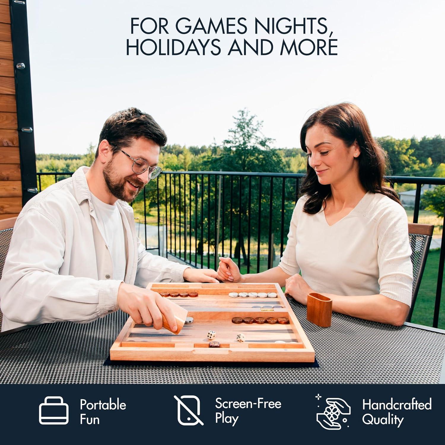 Juego de Ajedrez, Damas y Backgammon 50.8 cm Jungler