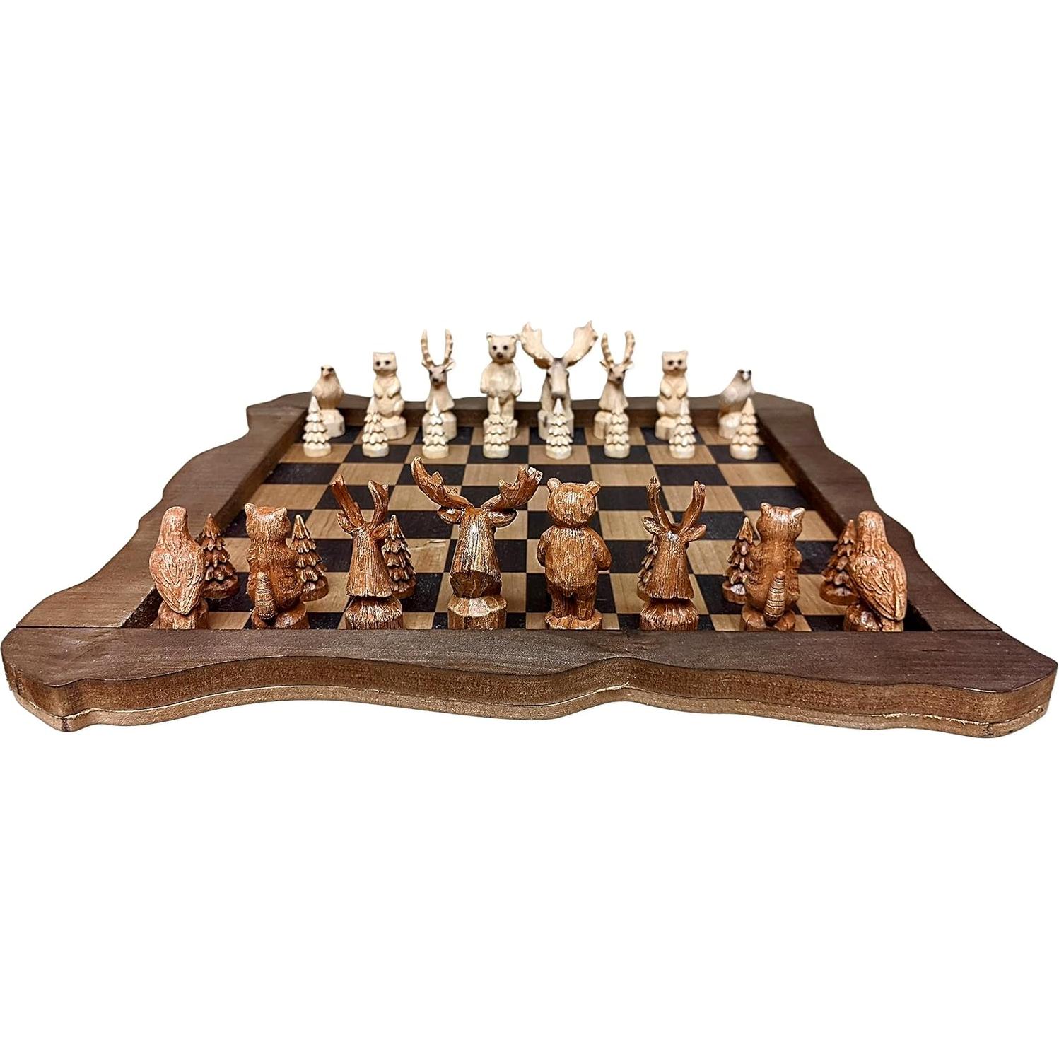 Juego de Ajedrez de Madera DeLeon Bosque 38.1x38.1cm