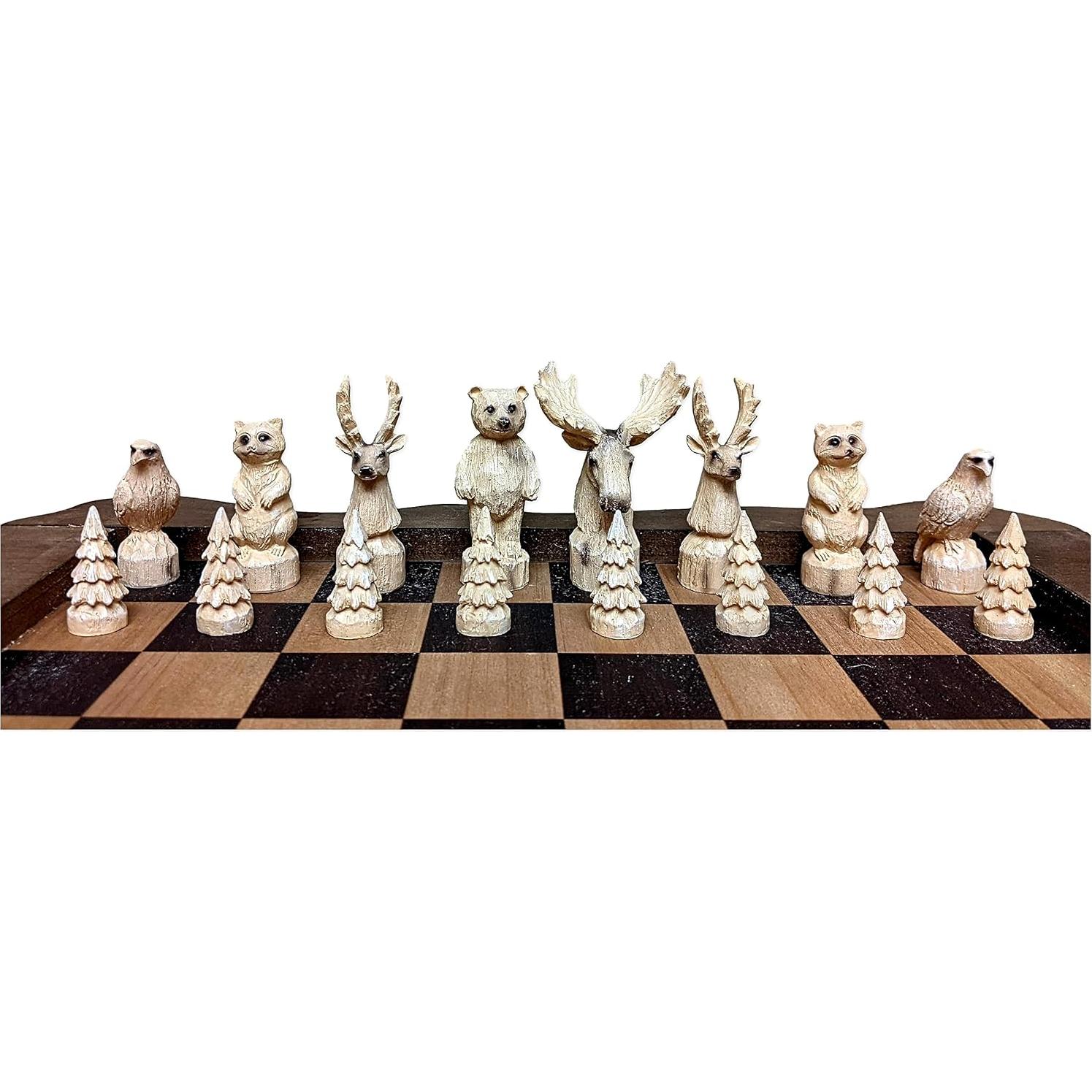 Juego de Ajedrez de Madera DeLeon Bosque 38.1x38.1cm