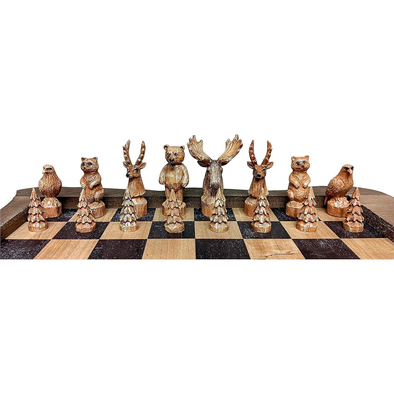Juego de Ajedrez de Madera DeLeon Bosque 38.1x38.1cm