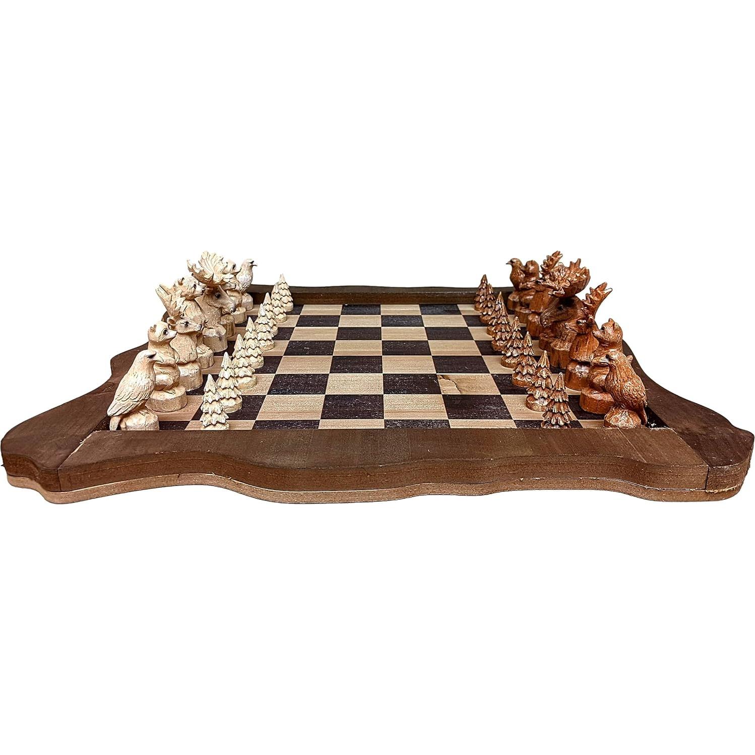 Juego de Ajedrez de Madera DeLeon Bosque 38.1x38.1cm