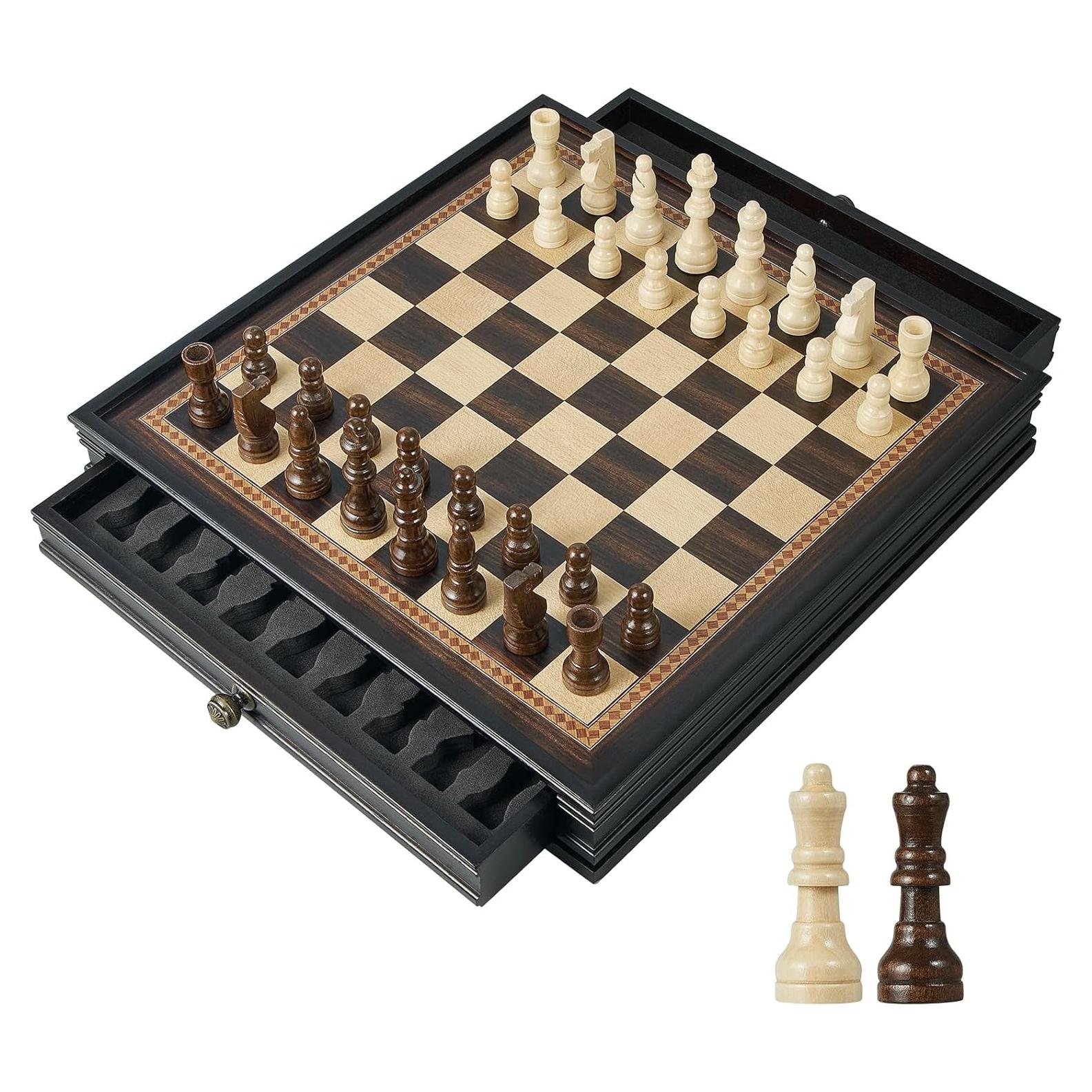 Juego de Ajedrez Magnético BIVOMON 31.75 cm con 2 Cajones