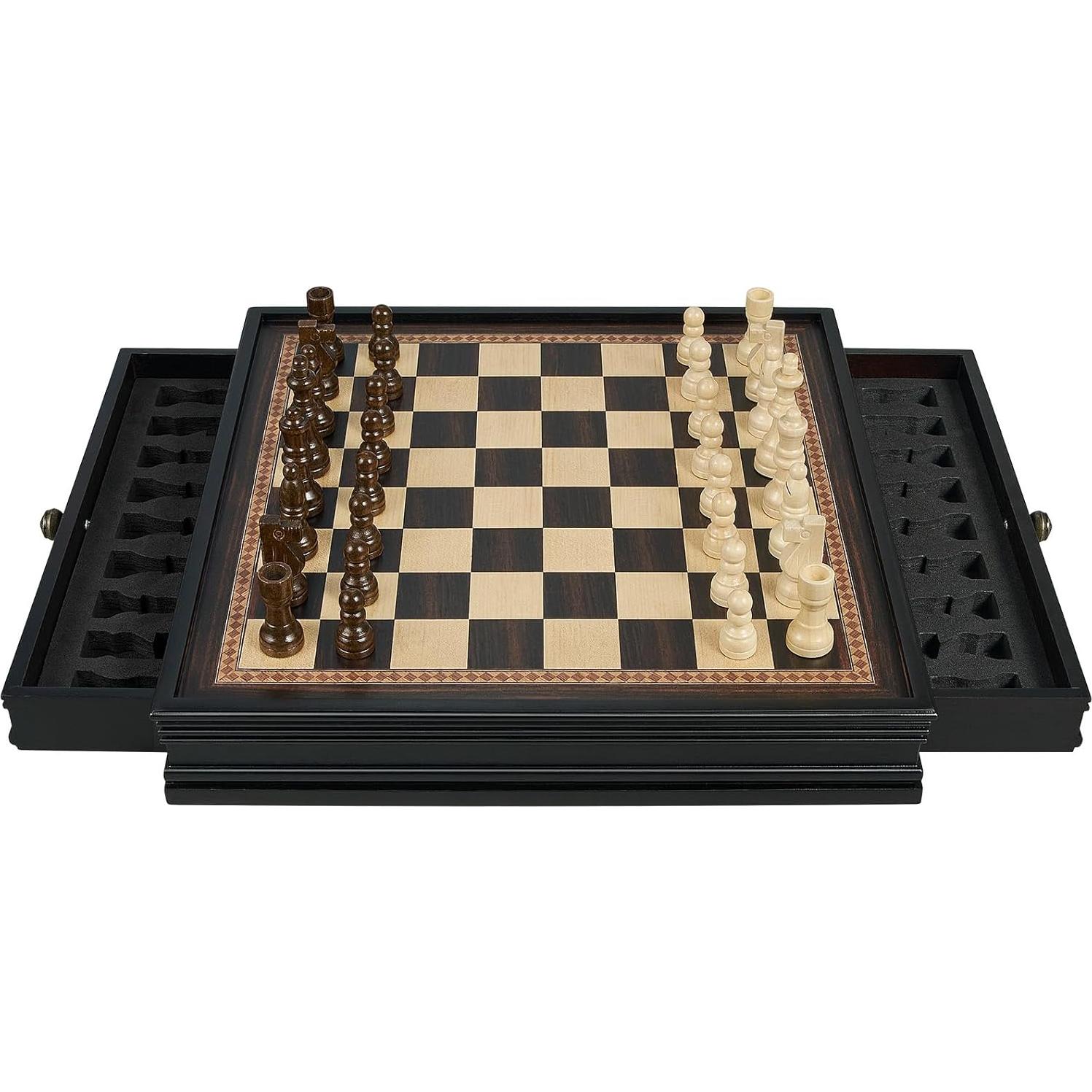 Juego de Ajedrez Magnético BIVOMON 31.75 cm con 2 Cajones