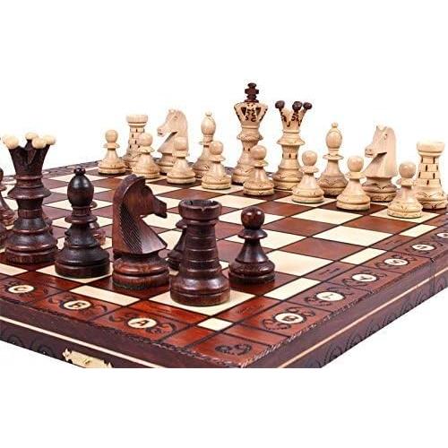 Juego de Ajedrez de Madera El Jarilo - Artesanal Europeo 53.34 cm