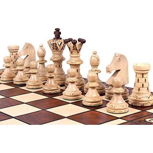 Juego de Ajedrez de Madera El Jarilo - Artesanal Europeo 53.34 cm