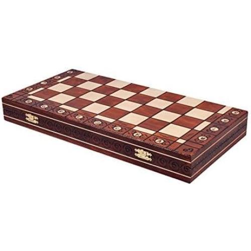 Juego de Ajedrez de Madera El Jarilo - Artesanal Europeo 53.34 cm