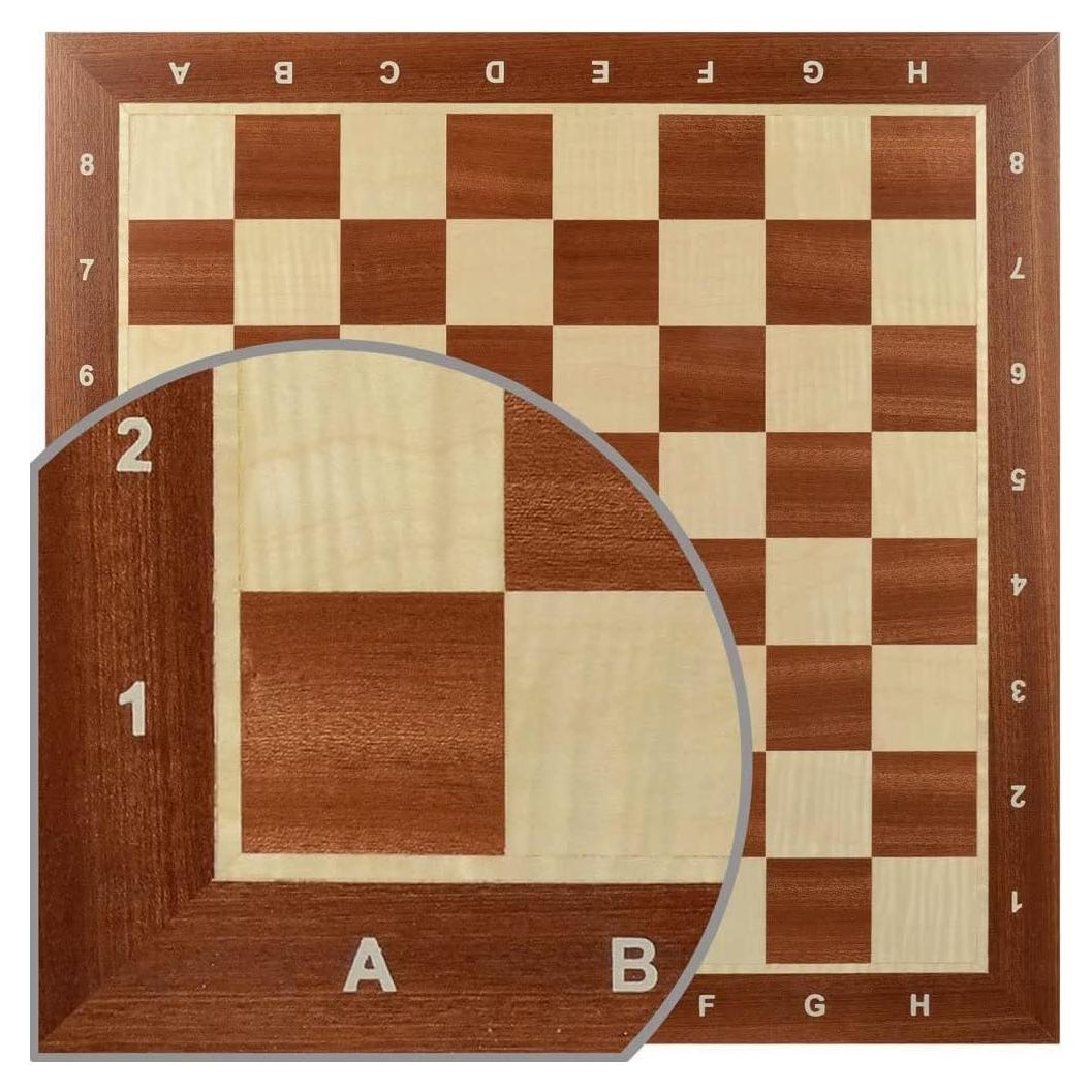 Tablero de Ajedrez de Madera Premium Muba 44x44 cm Incrustado