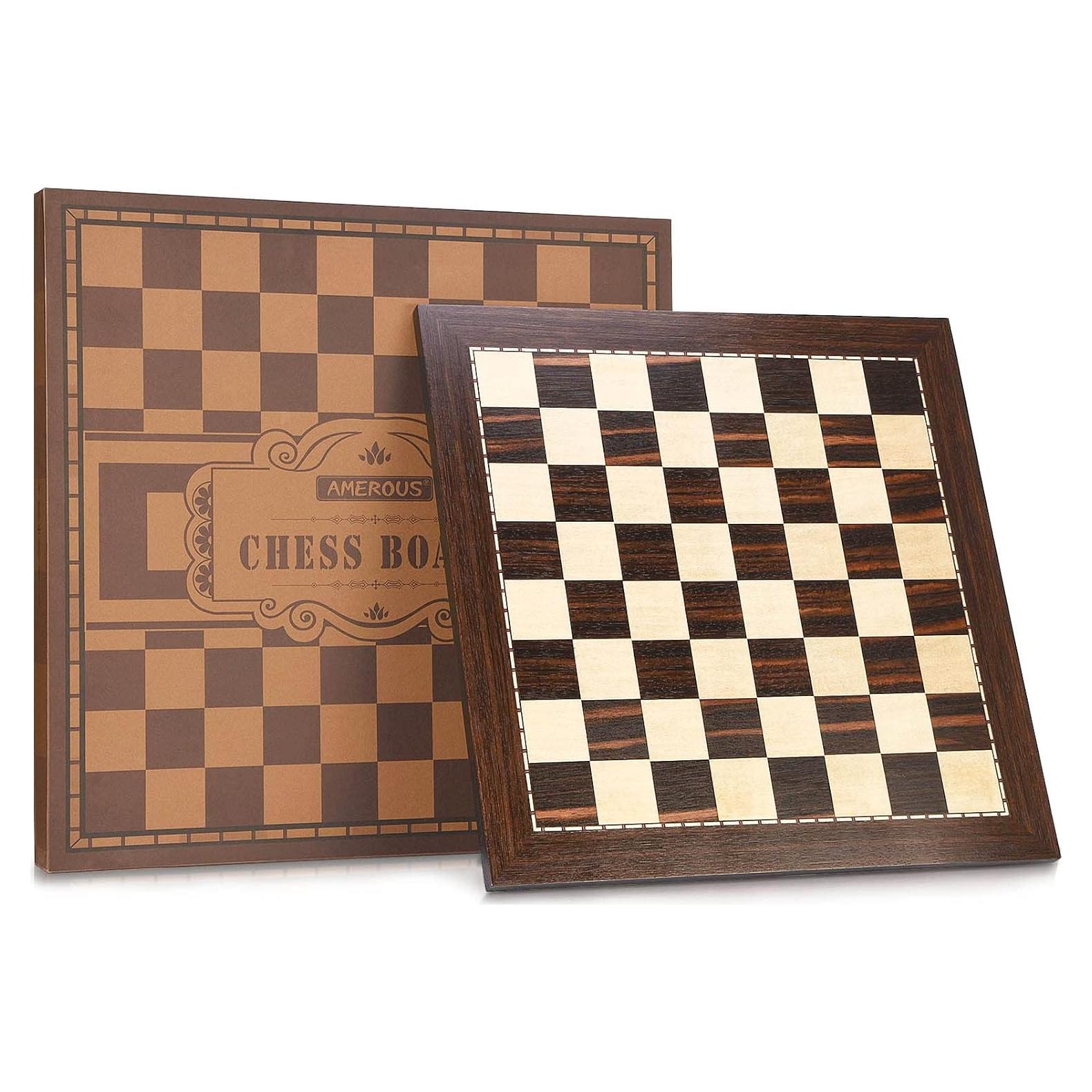 Tablero de Ajedrez Profesional AMEROUS 48.26 cm Madera