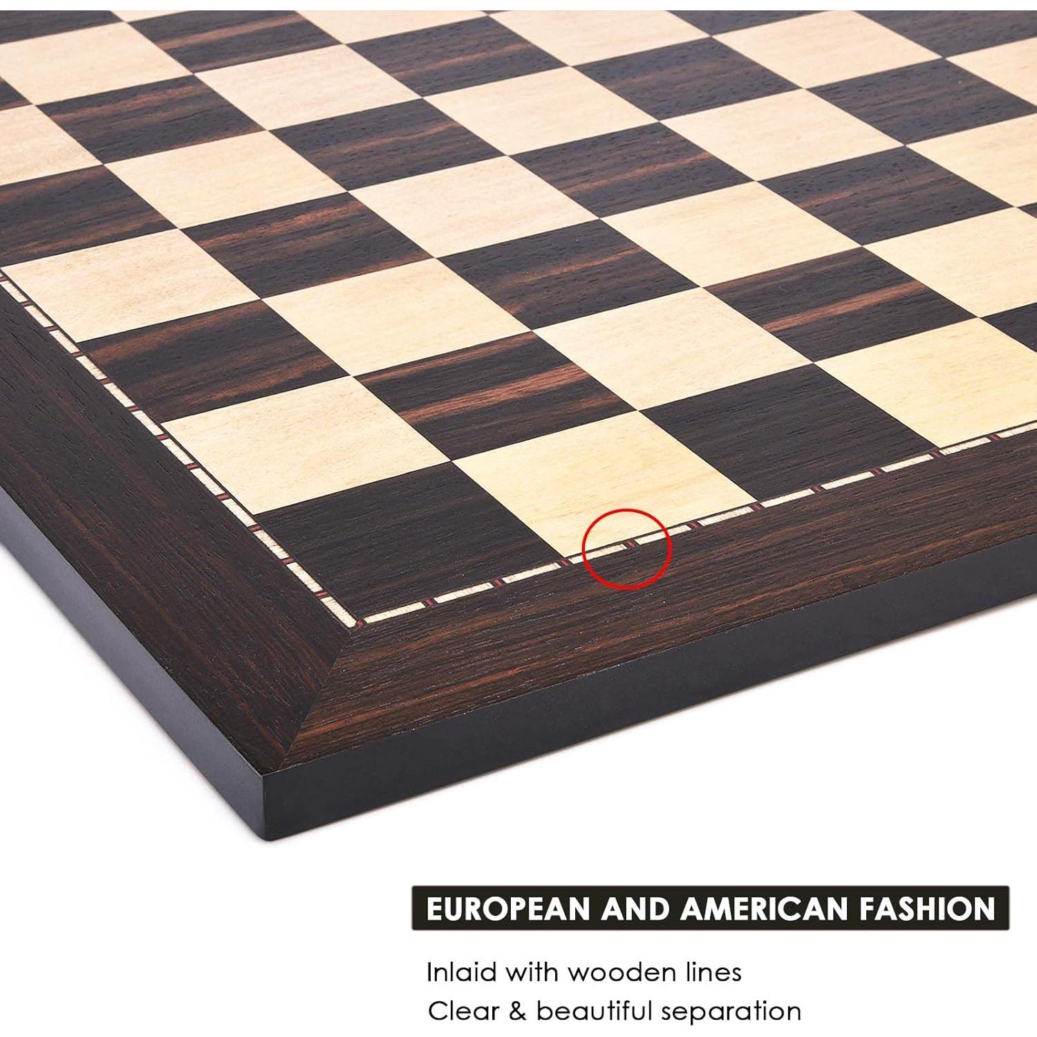 Tablero de Ajedrez Profesional AMEROUS 48.26 cm Madera