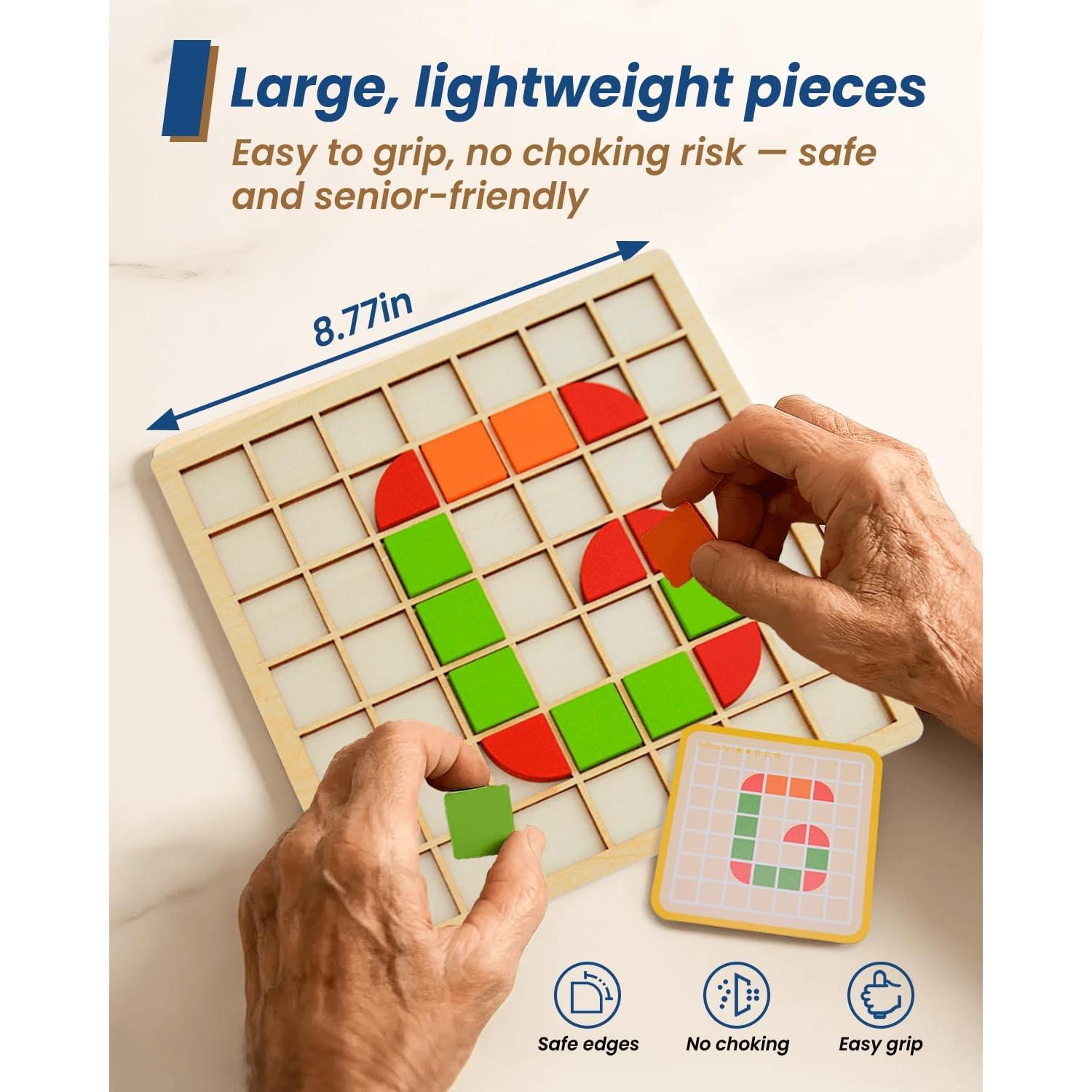 Rompecabezas de Madera ECROUATY para Demencia - Terapia Cognitiva