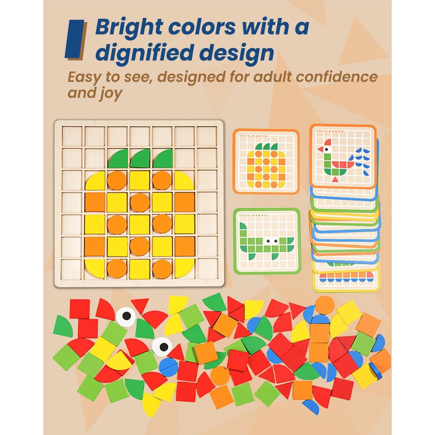 Rompecabezas de Madera ECROUATY para Demencia - Terapia Cognitiva