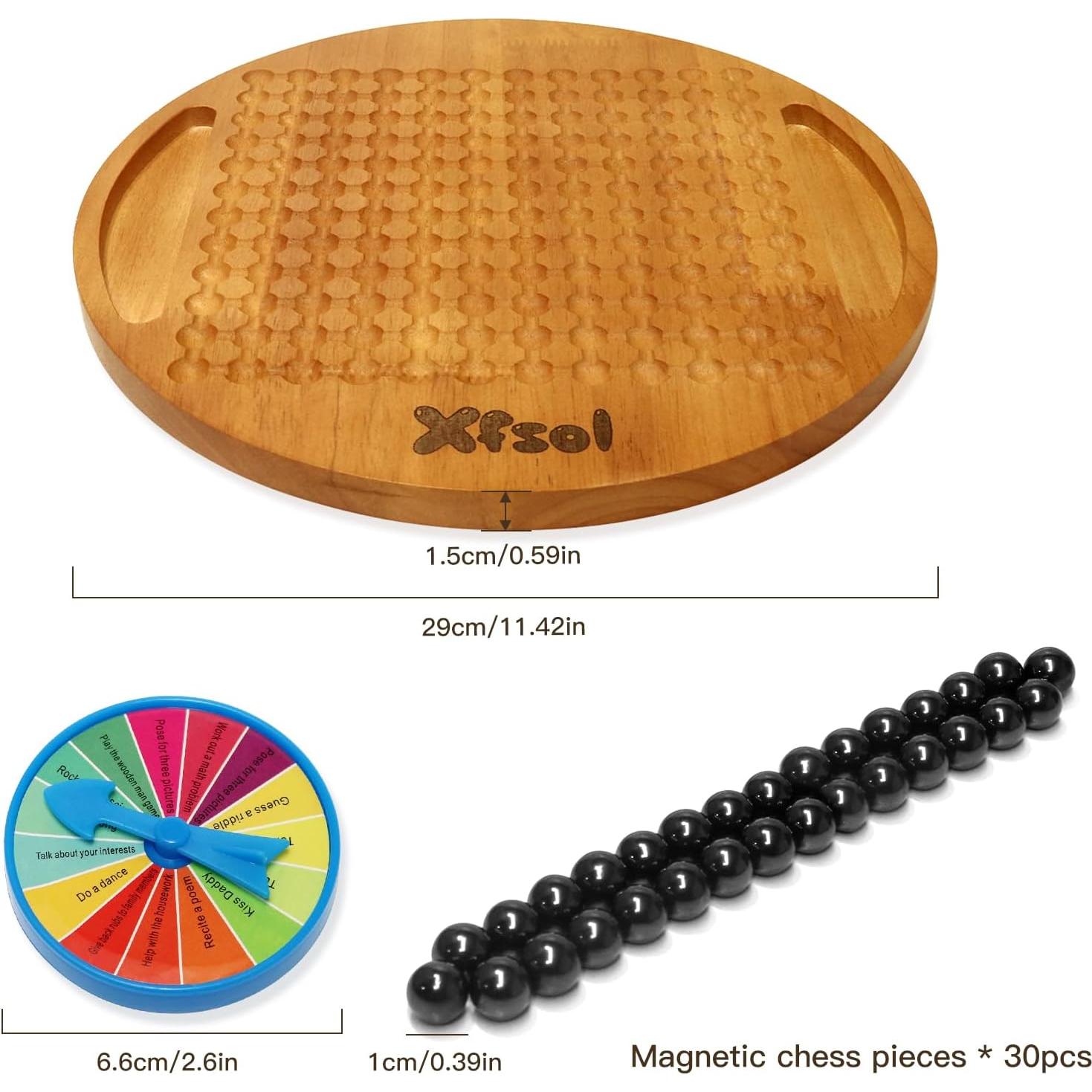 Juego de Ajedrez Magnético de Madera Xfsol 29cm 30 Piezas