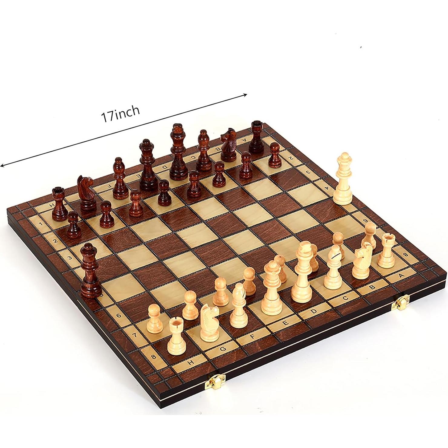 Juego de Ajedrez de Madera Deluxe 43 cm - Strategyify