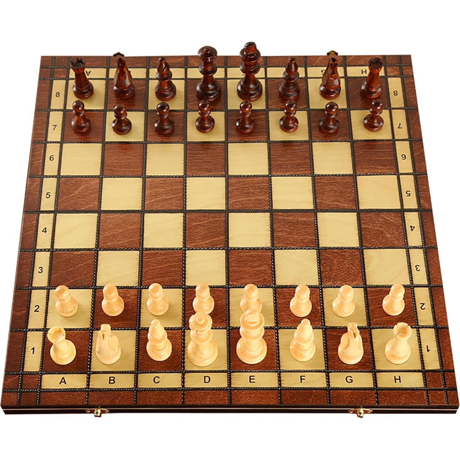 Juego de Ajedrez de Madera Deluxe 43 cm - Strategyify