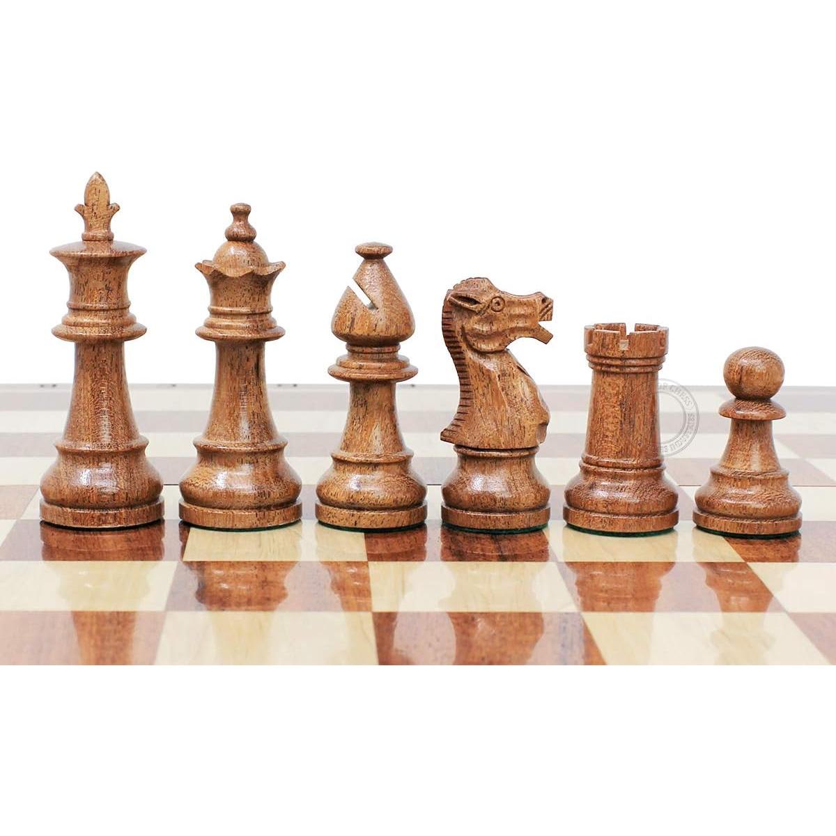 Juego de Ajedrez Victoriano Staunton Madera Acacia 14x14 cm