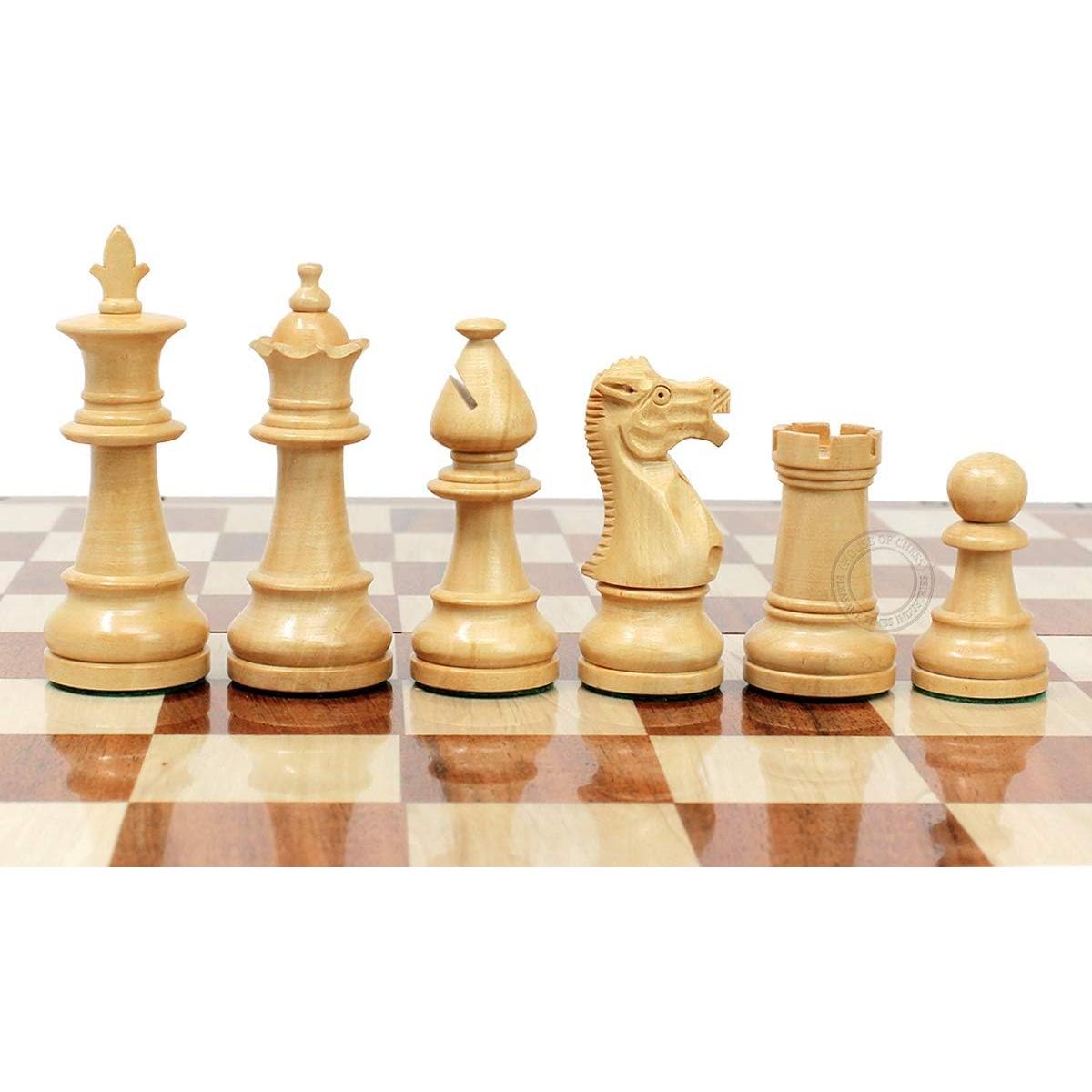 Juego de Ajedrez Victoriano Staunton Madera Acacia 14x14 cm