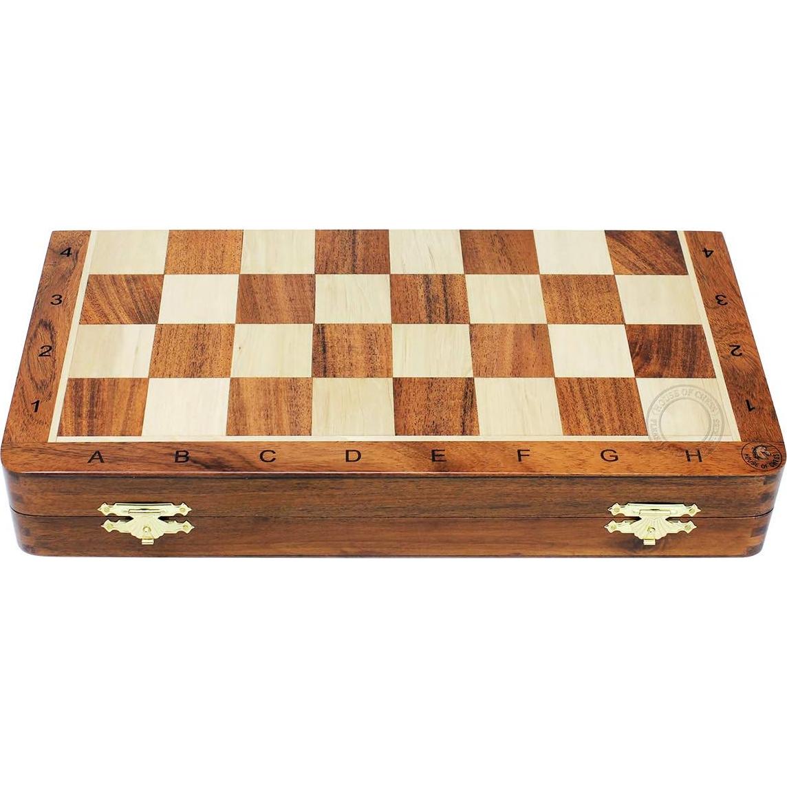 Juego de Ajedrez Victoriano Staunton Madera Acacia 14x14 cm