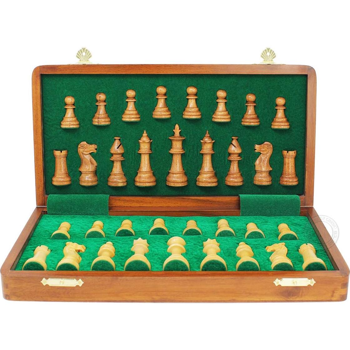 Juego de Ajedrez Victoriano Staunton Madera Acacia 14x14 cm