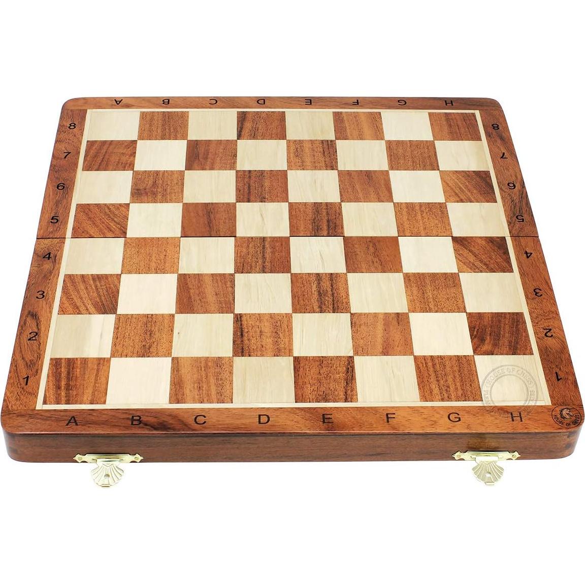 Juego de Ajedrez Victoriano Staunton Madera Acacia 14x14 cm