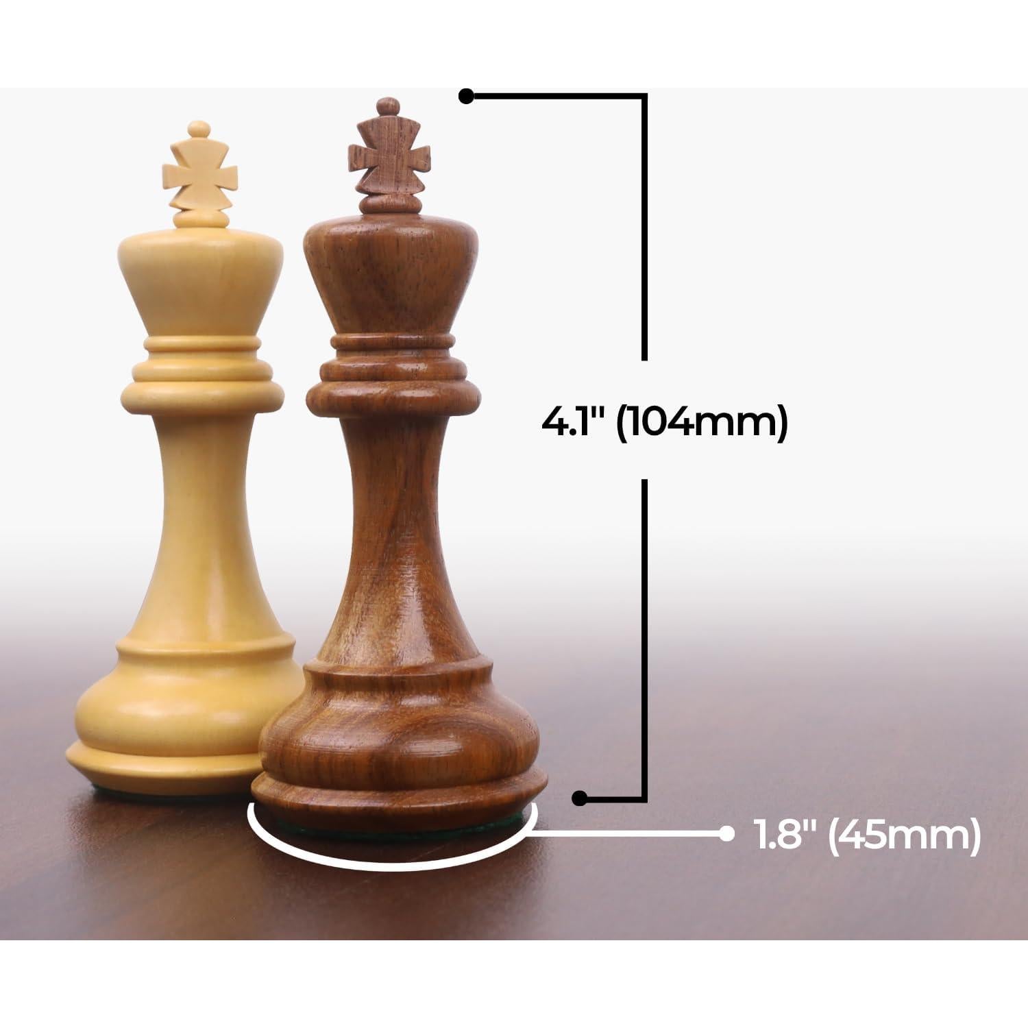 Juego de Ajedrez Profesional Staunton Royal Chess Mall 34 Piezas