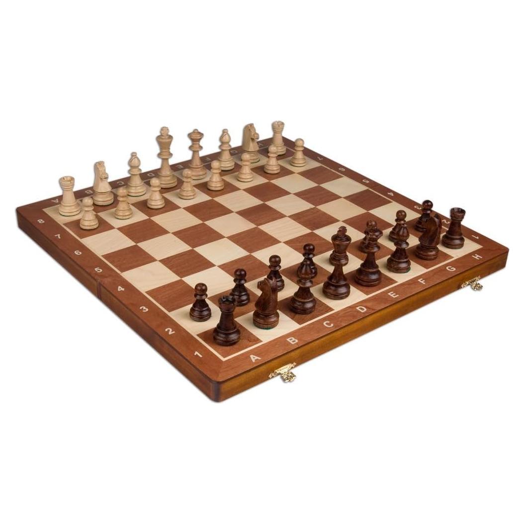 Juego de Ajedrez Profesional Wegiel 52x52cm Hecho a Mano