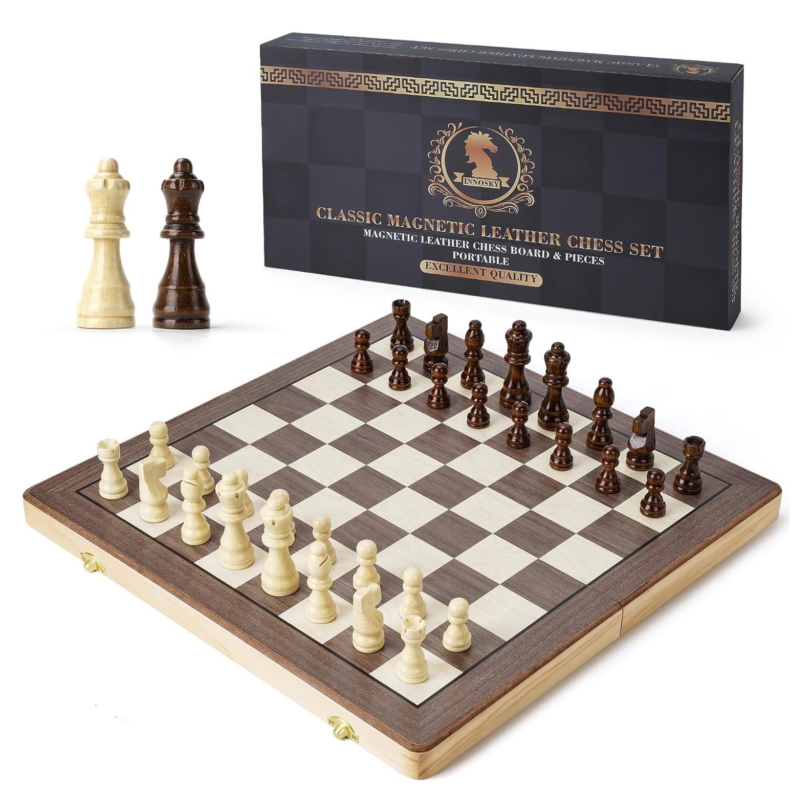 Juego de Ajedrez Magnético de Madera GLZM 15 Pulgadas