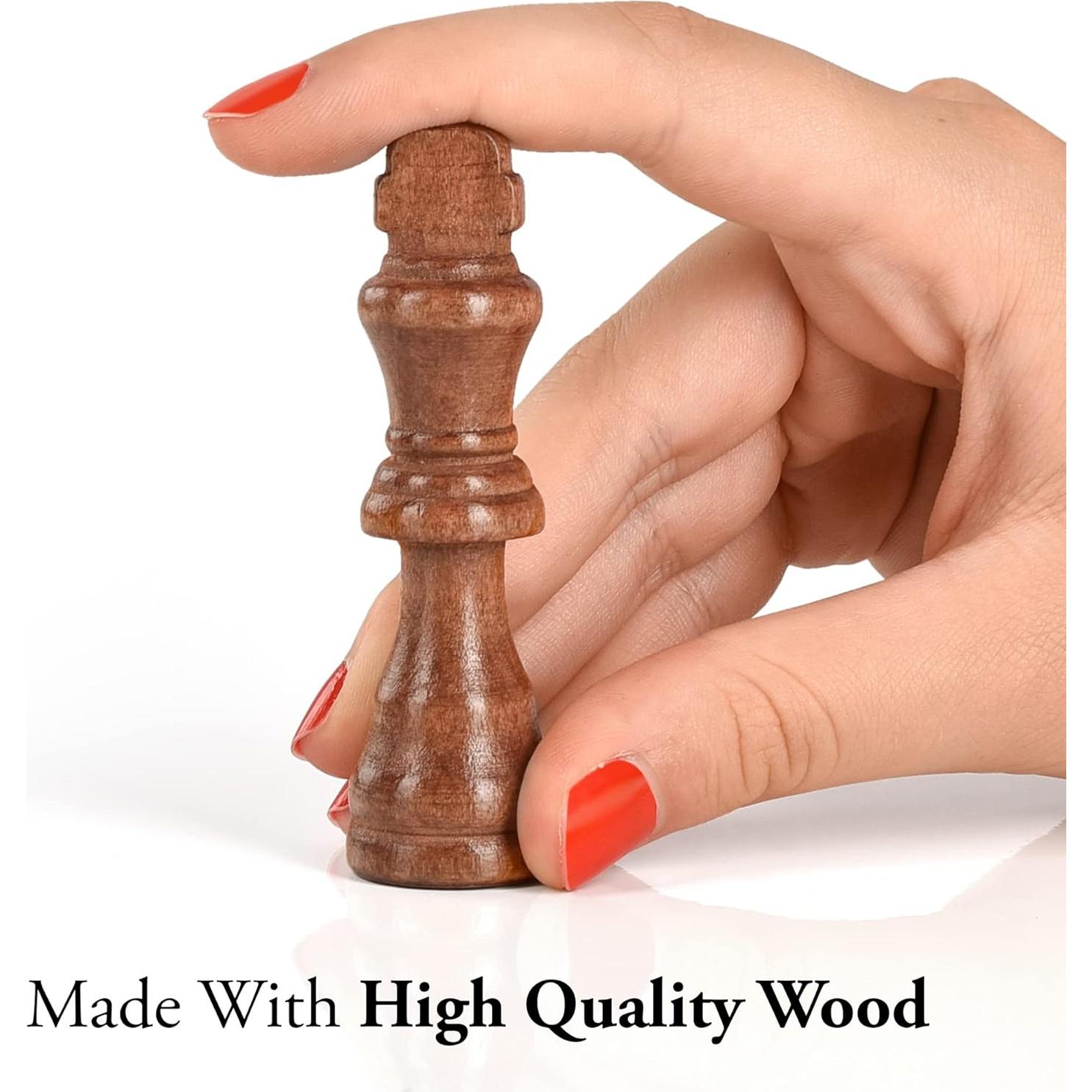 Piezas de Ajedrez de Madera Ondekt - 32 Piezas Estilo Staunton