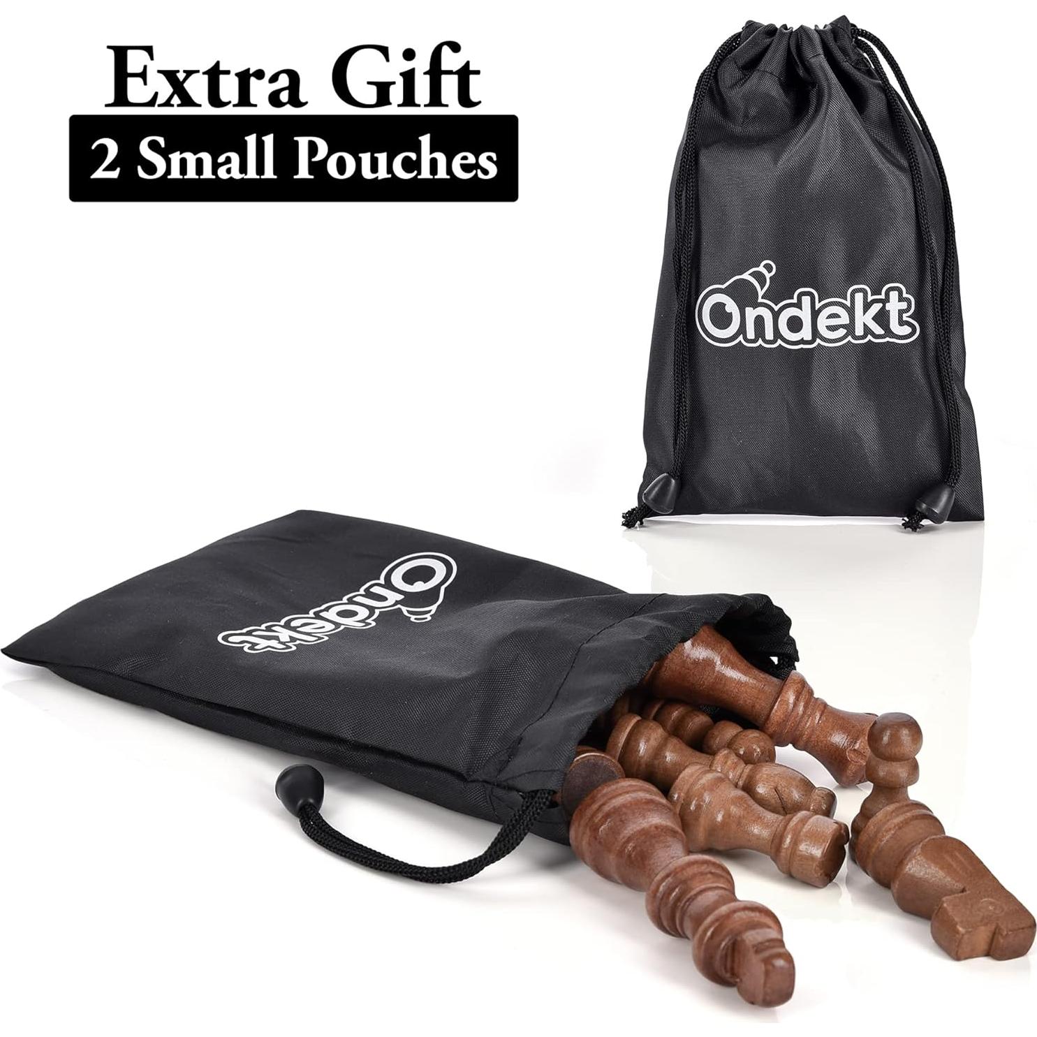 Piezas de Ajedrez de Madera Ondekt - 32 Piezas Estilo Staunton