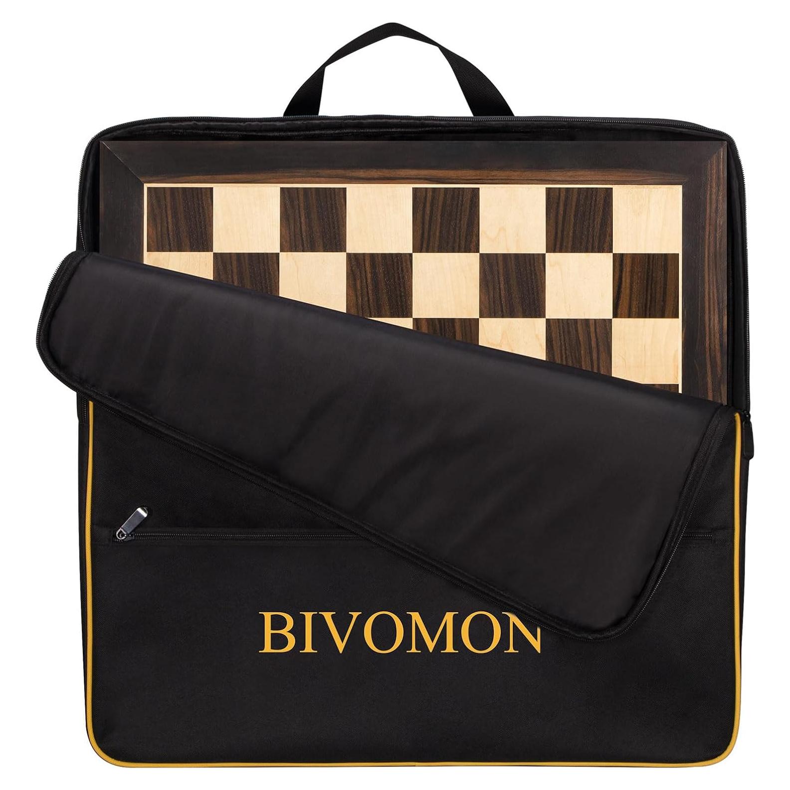 Tablero de Ajedrez de Madera BIVOMON 54 cm Profesional