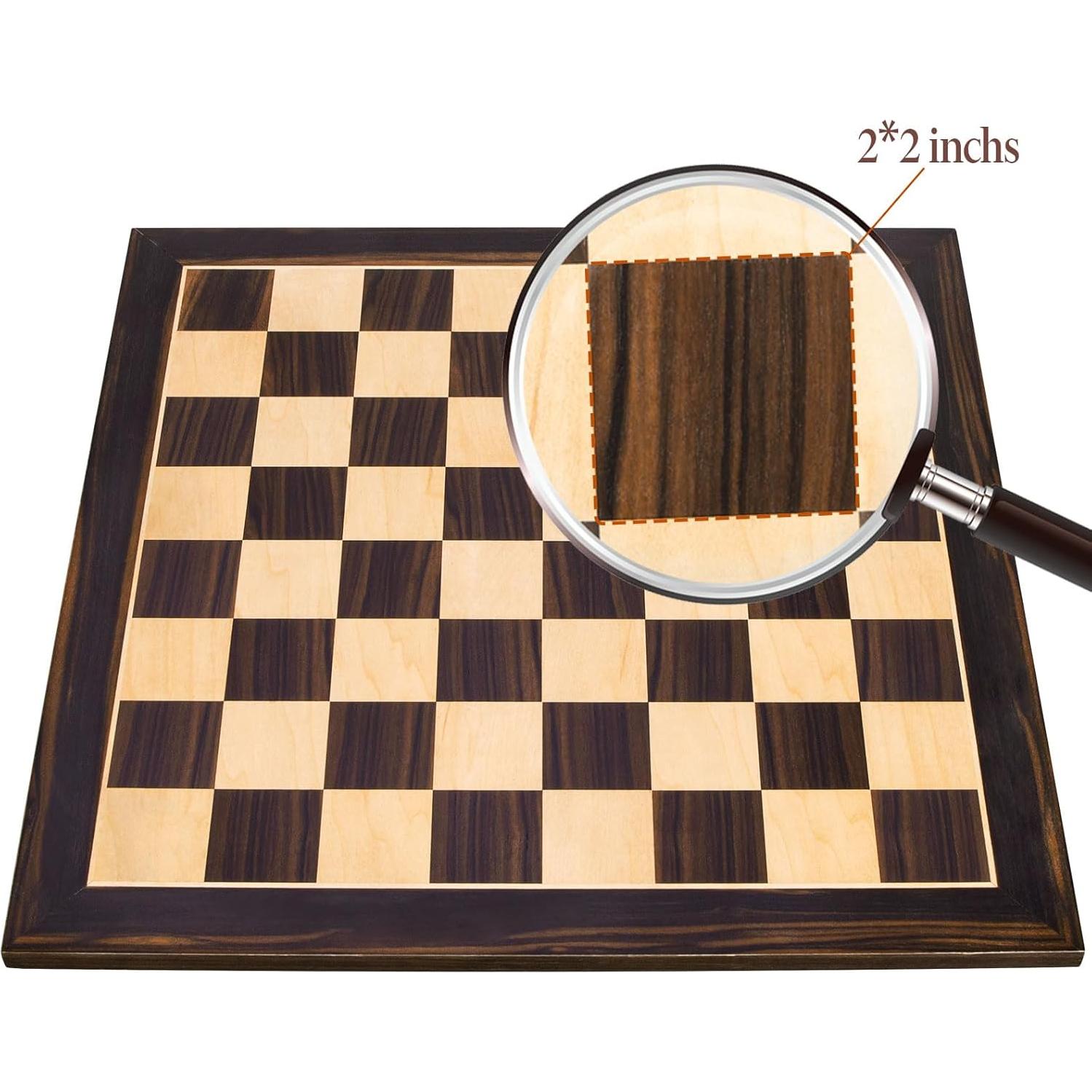 Tablero de Ajedrez de Madera BIVOMON 54 cm Profesional