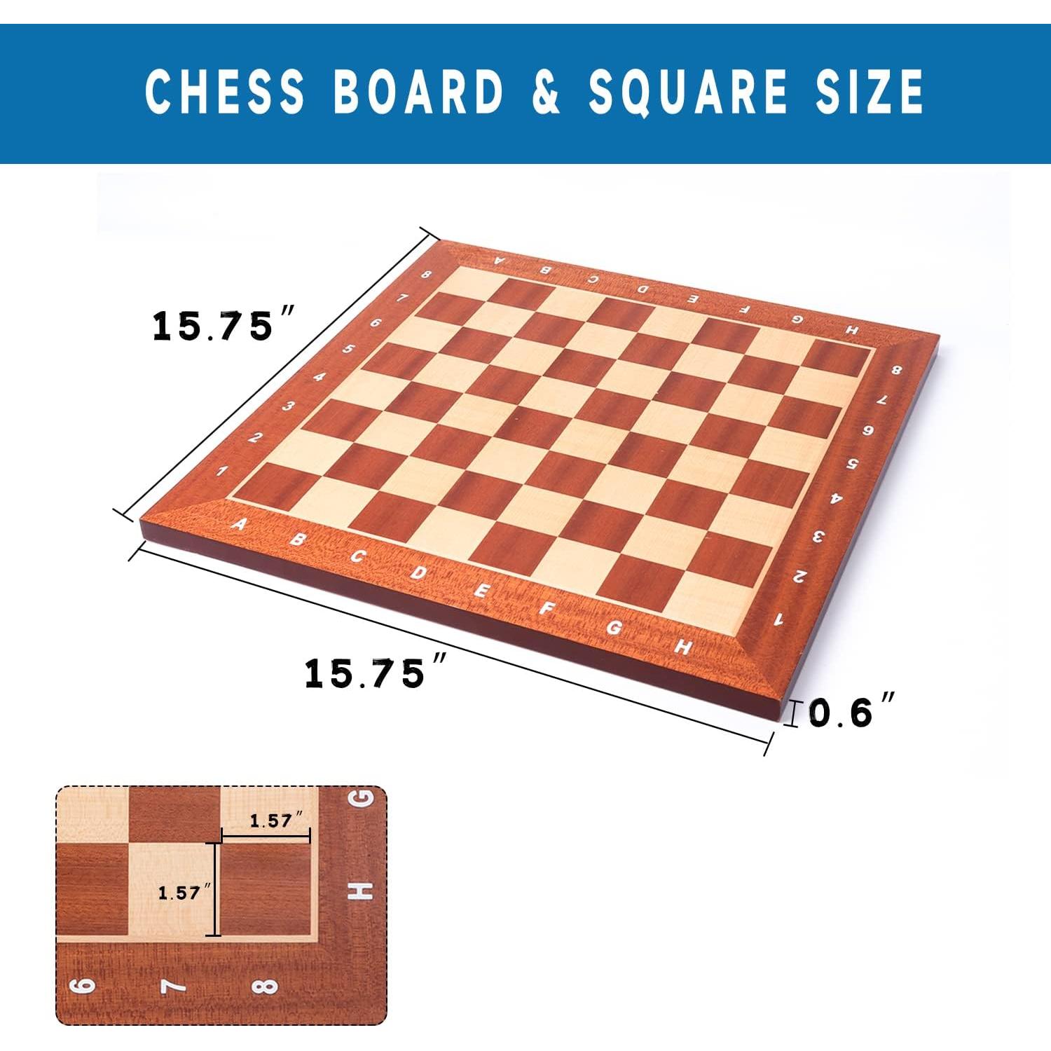 Tablero de Ajedrez Profesional GSE 40x40 cm Madera Sapele