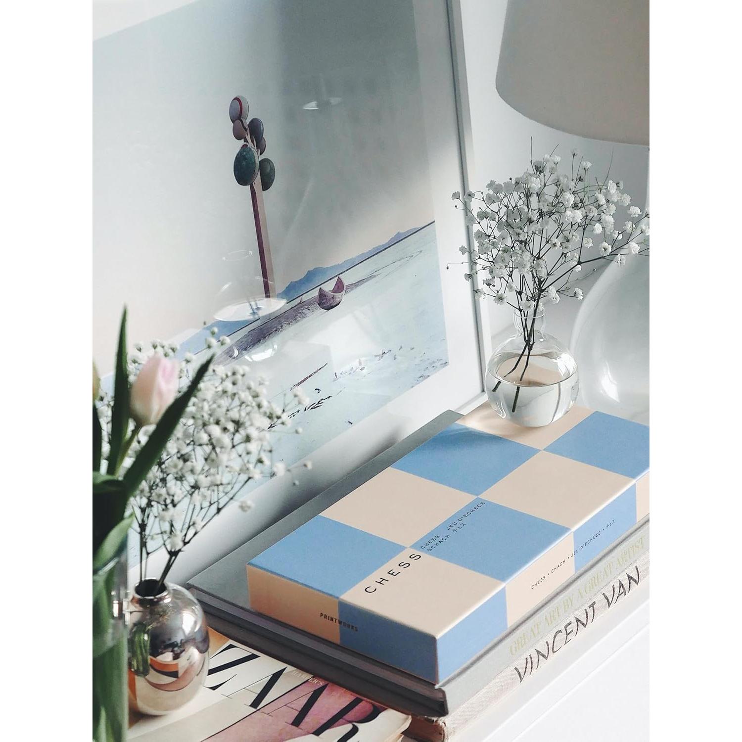 Juego de Ajedrez de Madera Azul con Tablero Plegable - PrintWorksMarket